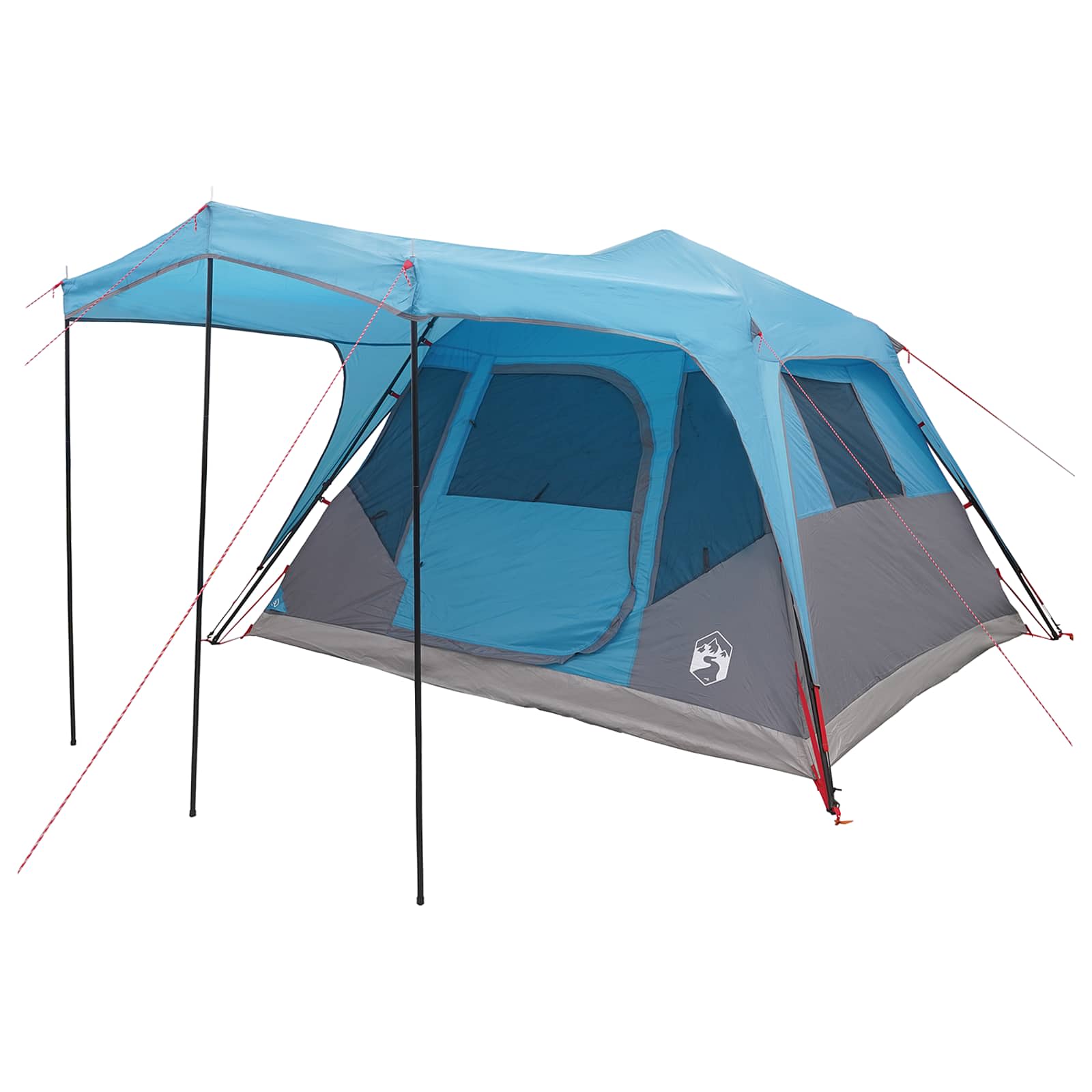 Tenda Familiare Blu 6 persone Poliestere e Acciaio