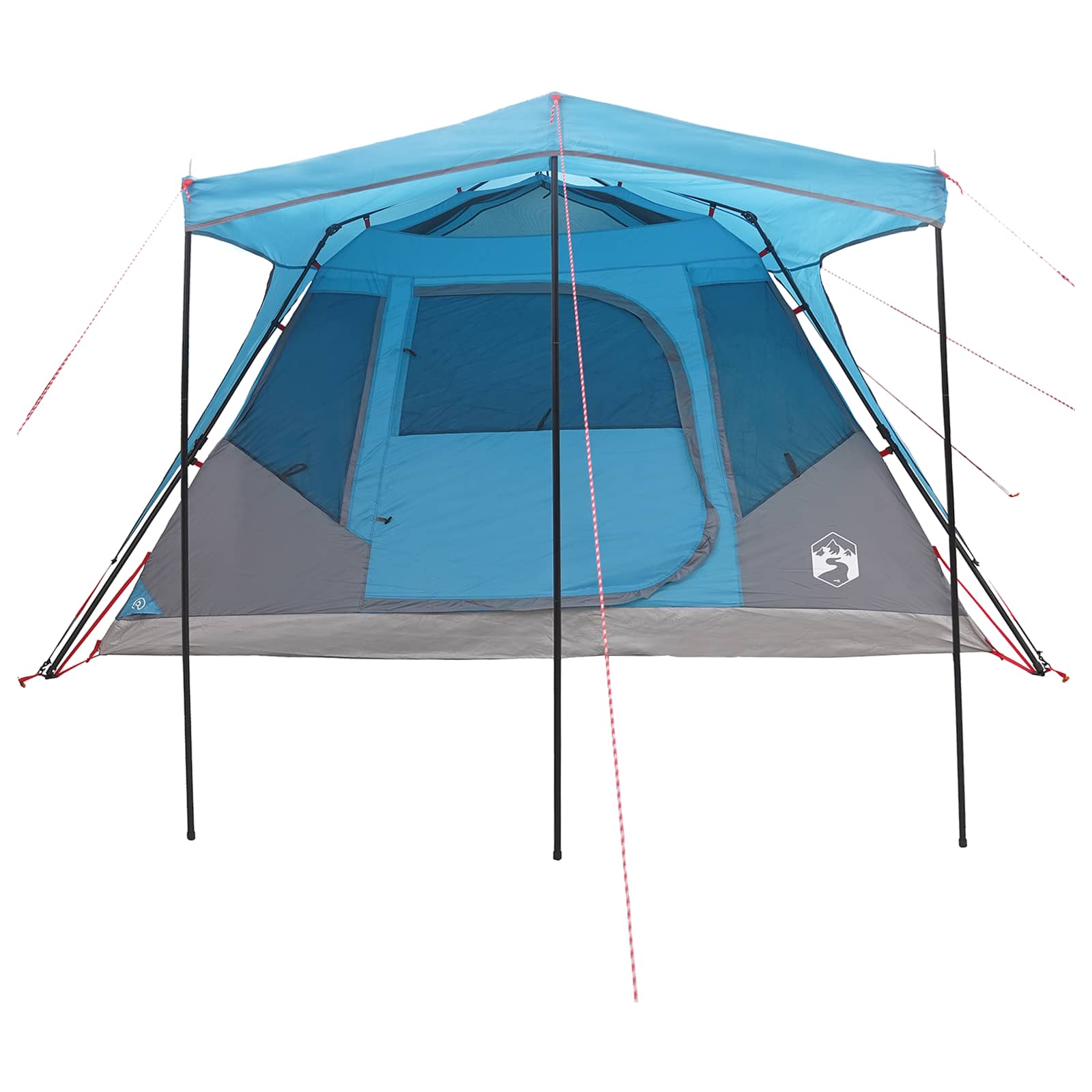 Tenda Familiare Blu 6 persone Poliestere e Acciaio