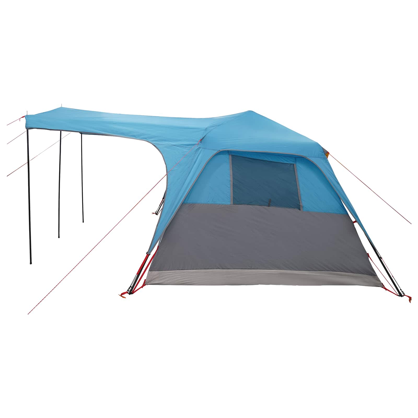 Tenda Familiare Blu 6 persone Poliestere e Acciaio