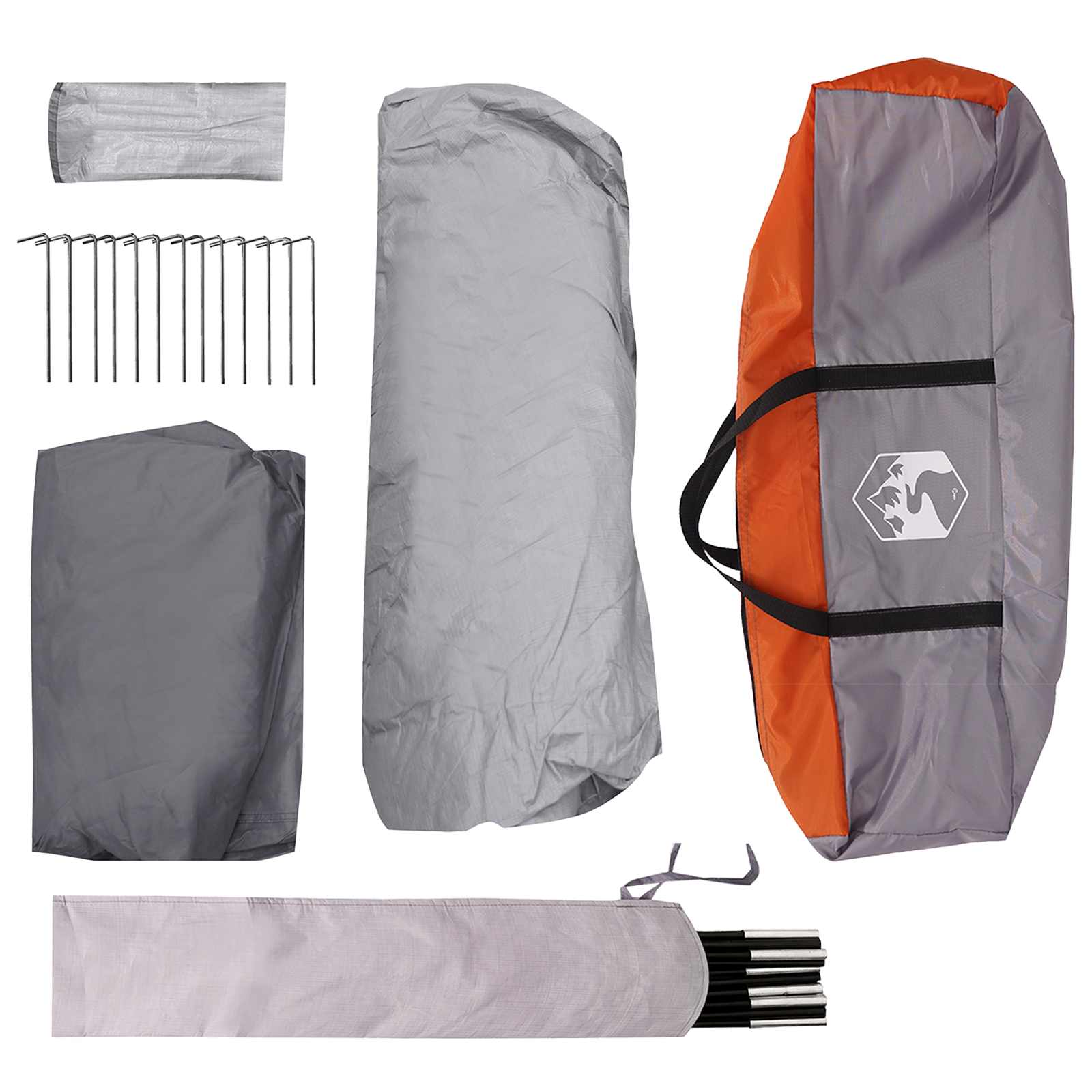 Tenda Familiare Grigio e arancione 6 persone