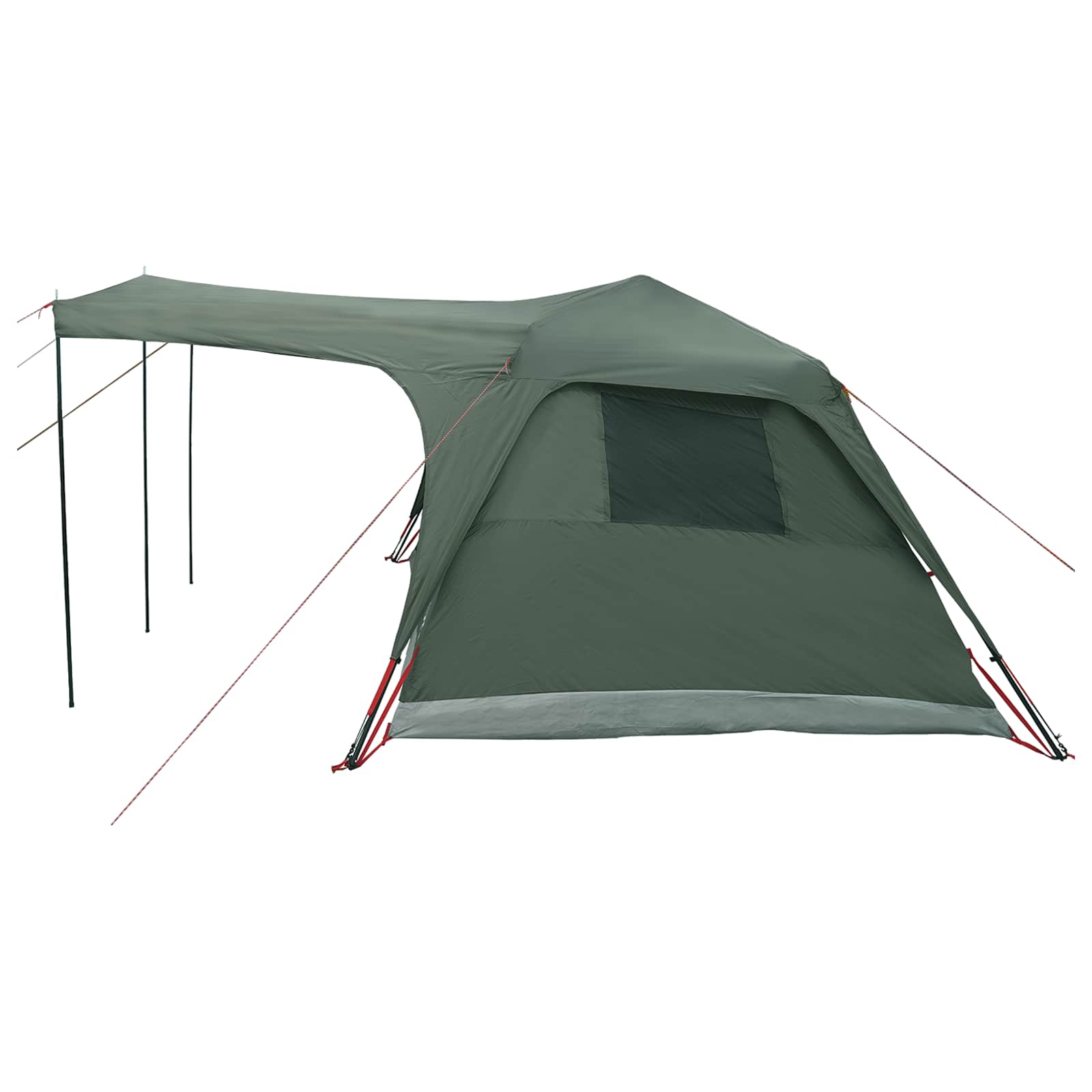 Tenda Familiare Verde militare 6 persone Poliestere e Acciaio