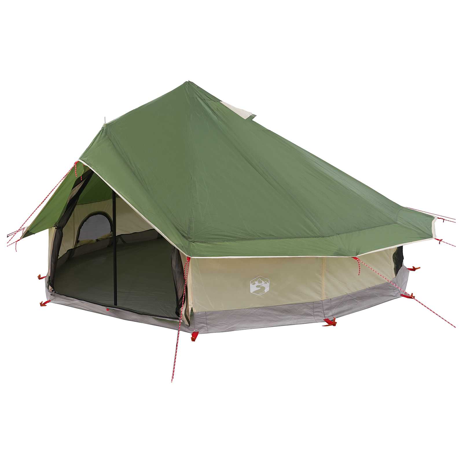 Tenda Tipi 18 persona Verde Poliestere e Acciaio