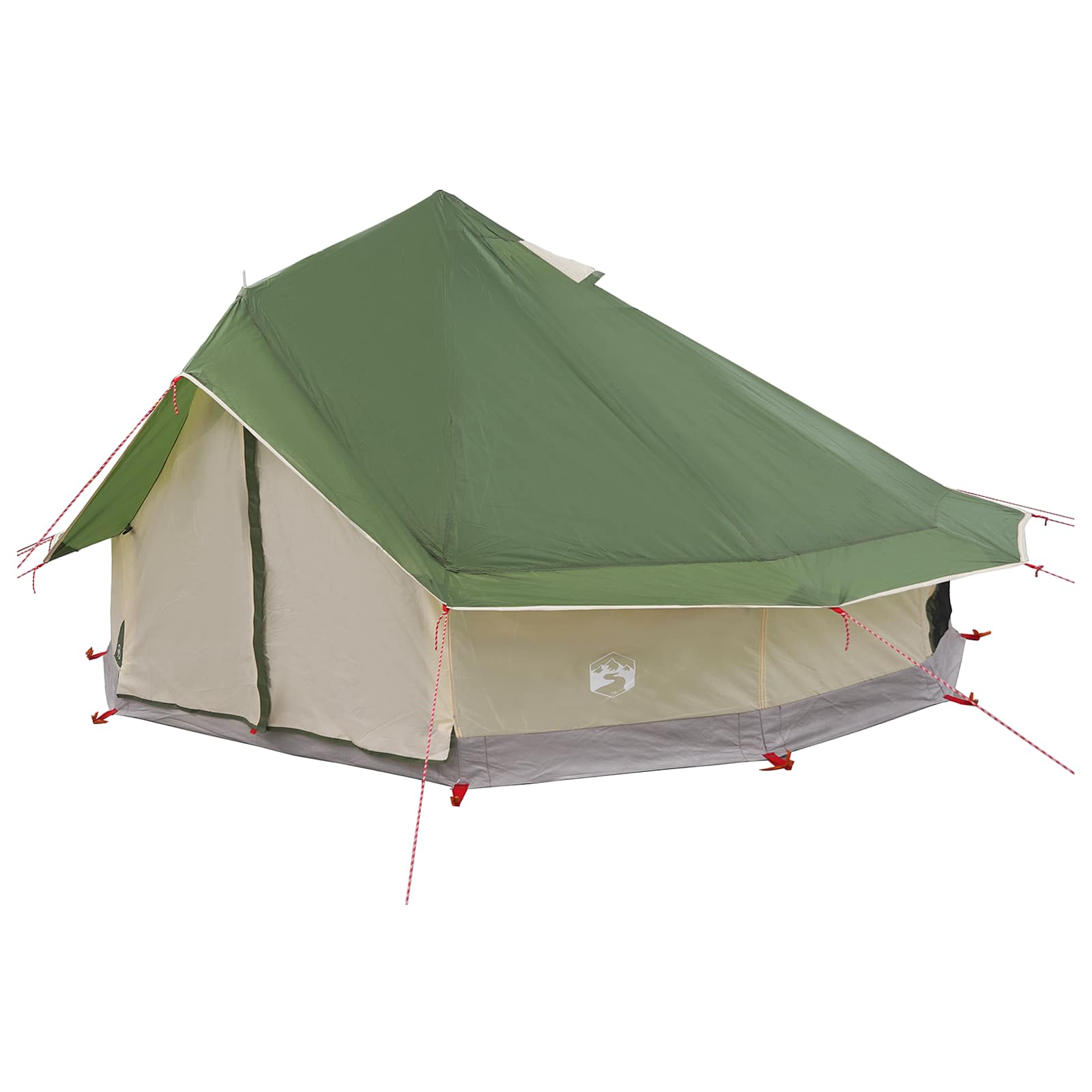 Tenda Tipi 18 persona Verde Poliestere e Acciaio
