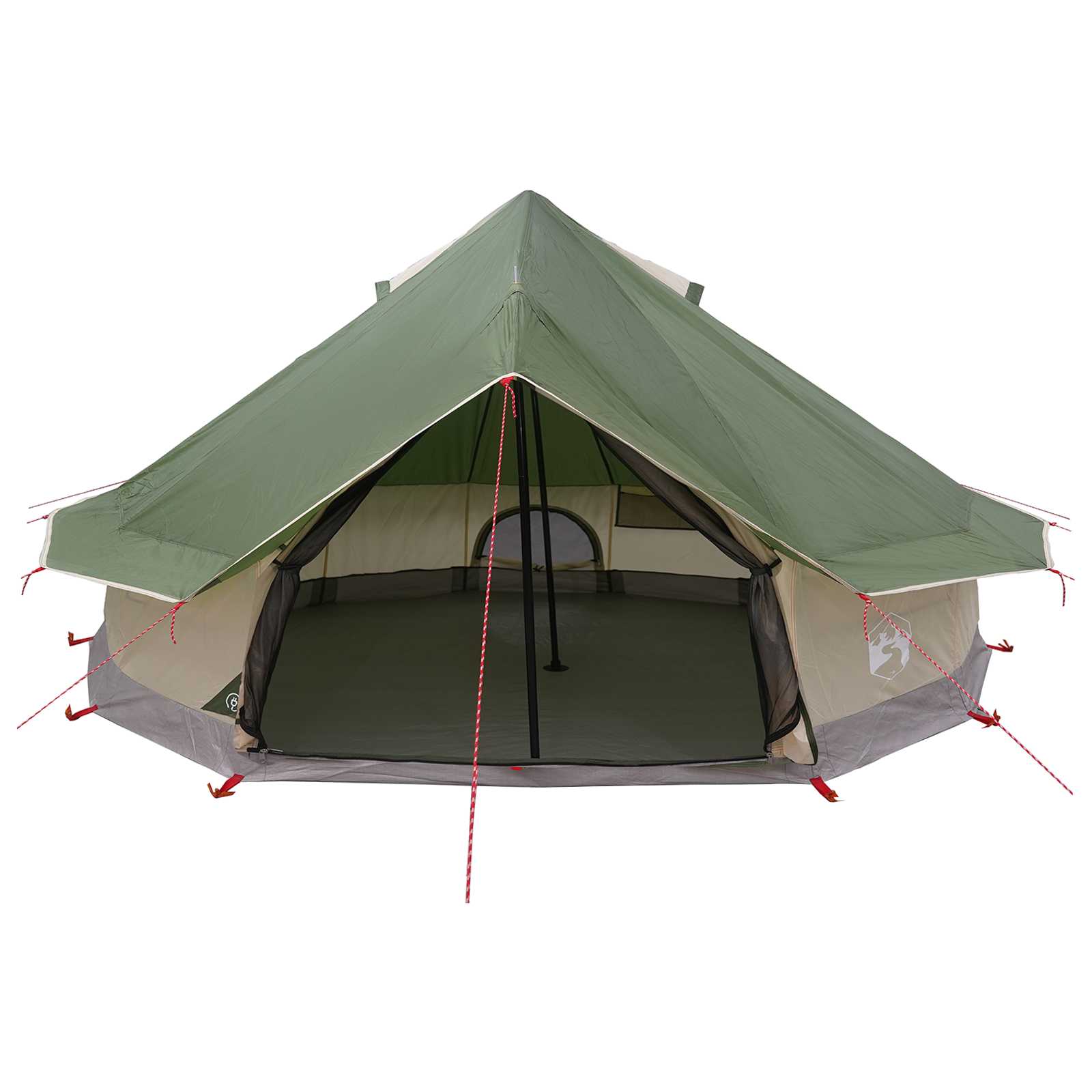 Tenda Tipi 18 persona Verde Poliestere e Acciaio