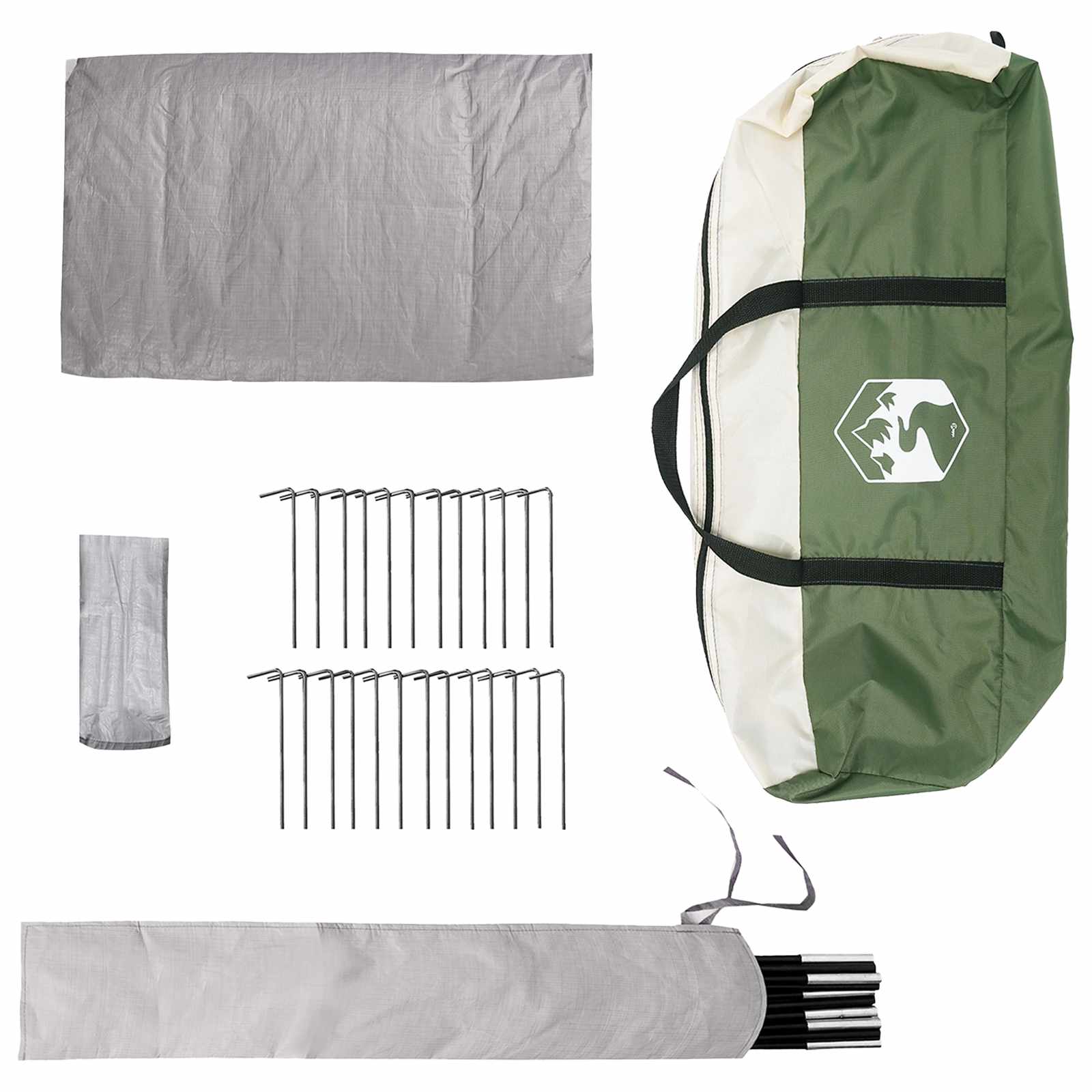 Tenda Tipi 18 persona Verde Poliestere e Acciaio