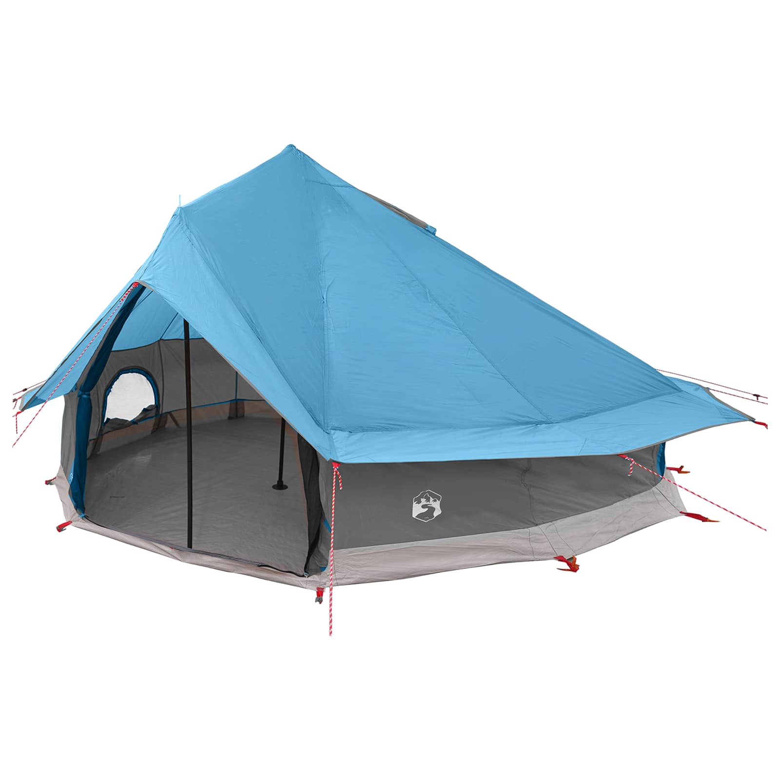 Tenda Tipi 18 persona Blu Poliestere e Acciaio