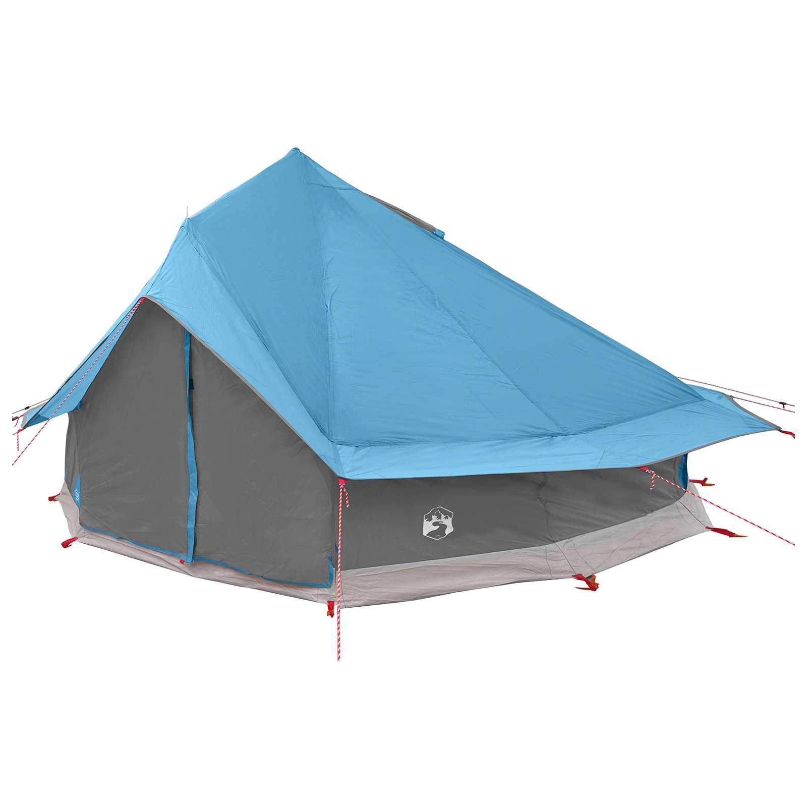 Tenda Tipi 18 persona Blu Poliestere e Acciaio