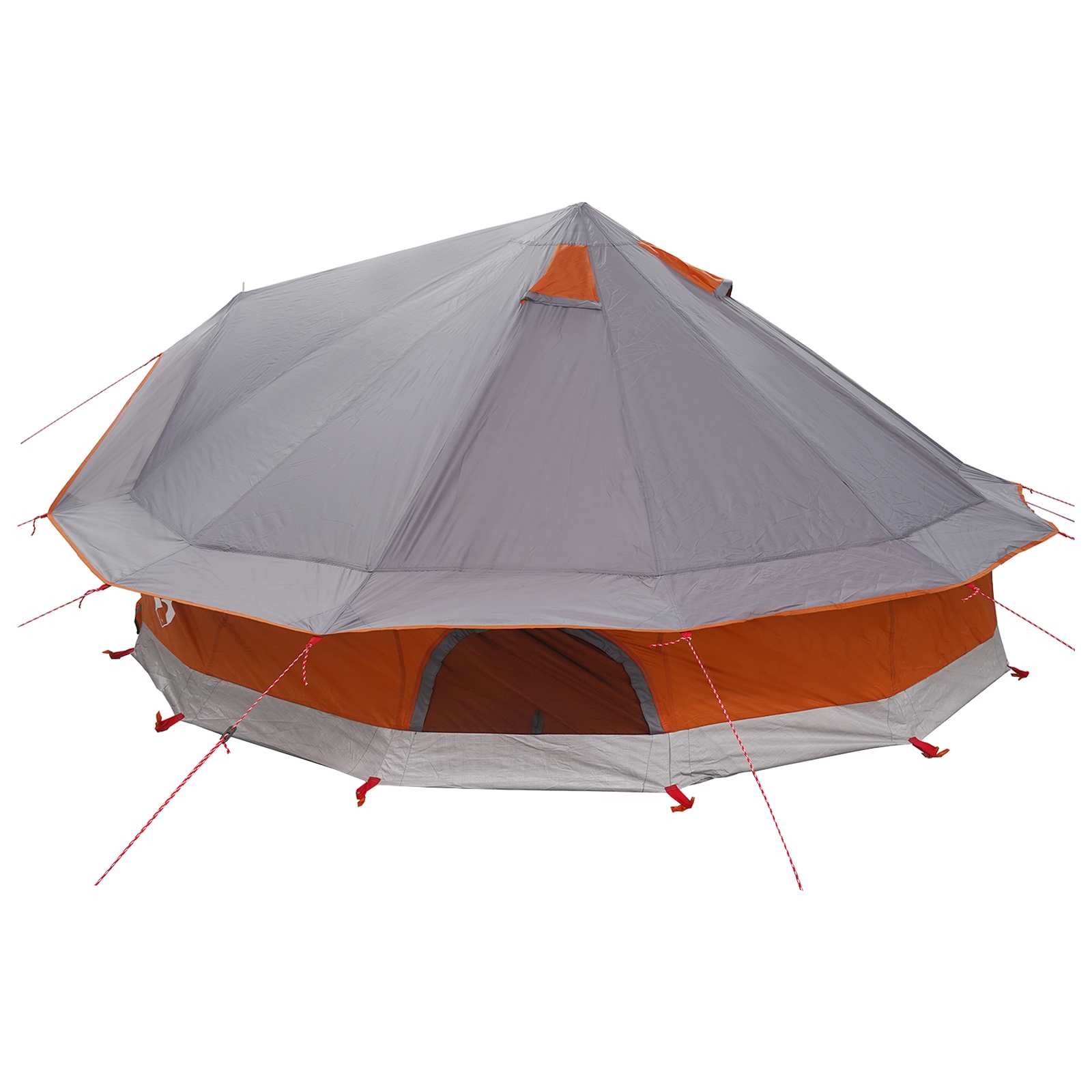 Tenda Tipi 18 persona Grigio e arancione Poliestere e Acciaio
