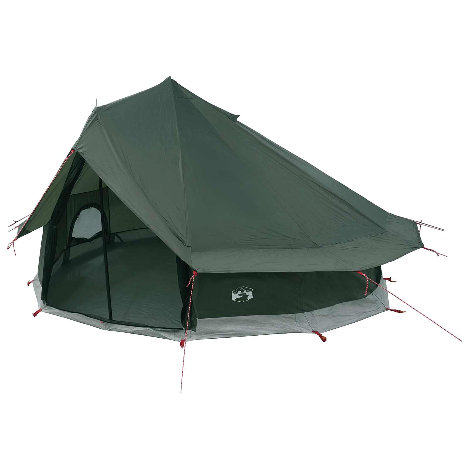 Tenda Tipi 18 persona Verde militare Poliestere e Acciaio