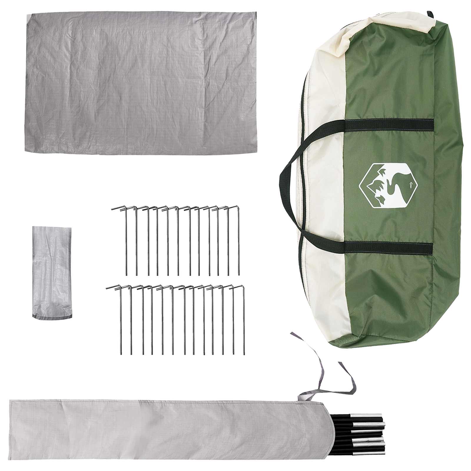 Tenda Tipi 20 persona Verde Poliestere e Acciaio