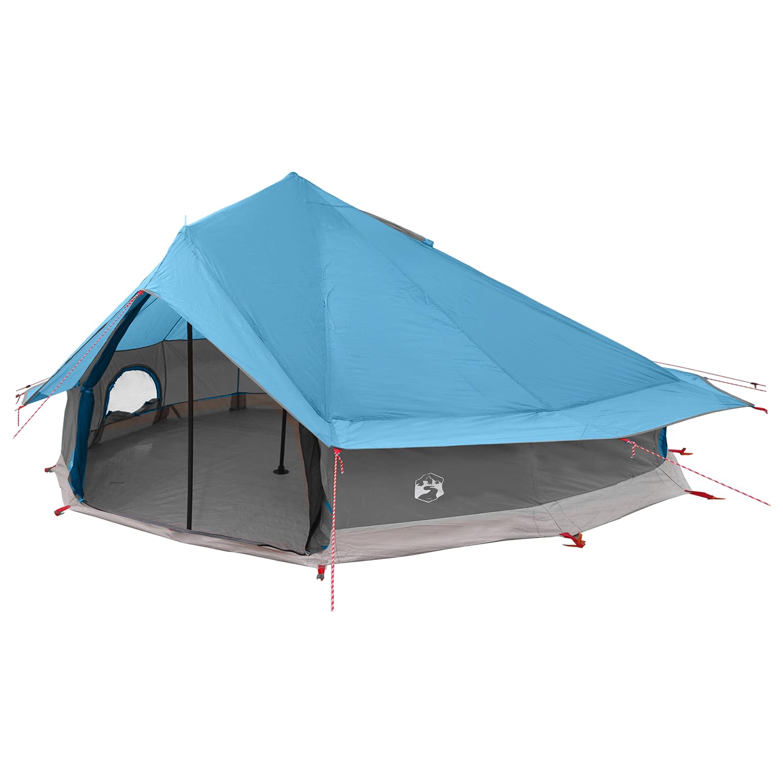 Tenda Tipi 20 persona Blu Poliestere e Acciaio