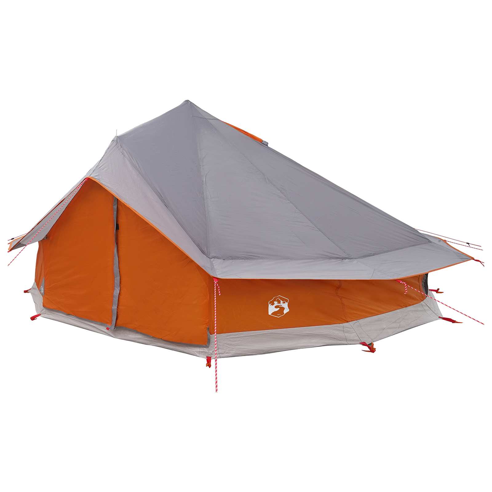 Tenda Tipi 20 persona Grigio e arancione Poliestere e Acciaio