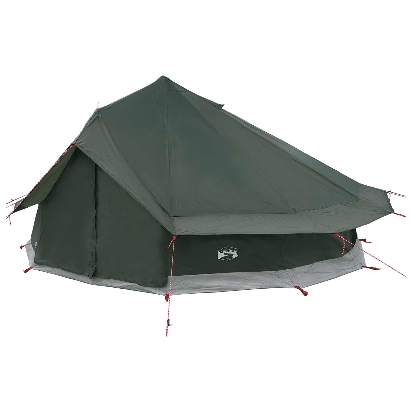 Tenda Tipi 20 persona Verde militare Poliestere e Acciaio