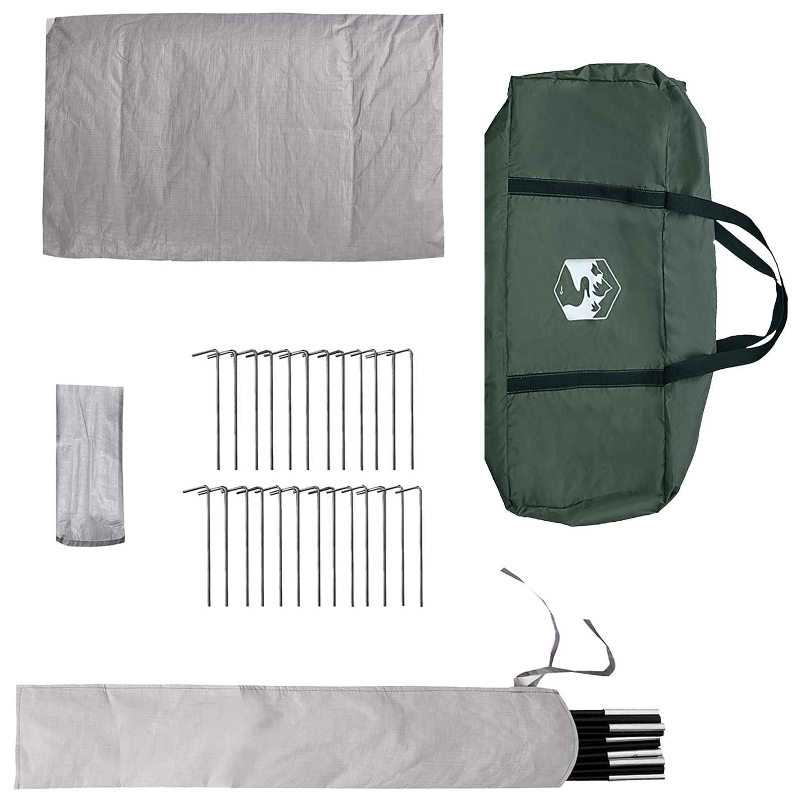 Tenda Tipi 20 persona Verde militare Poliestere e Acciaio