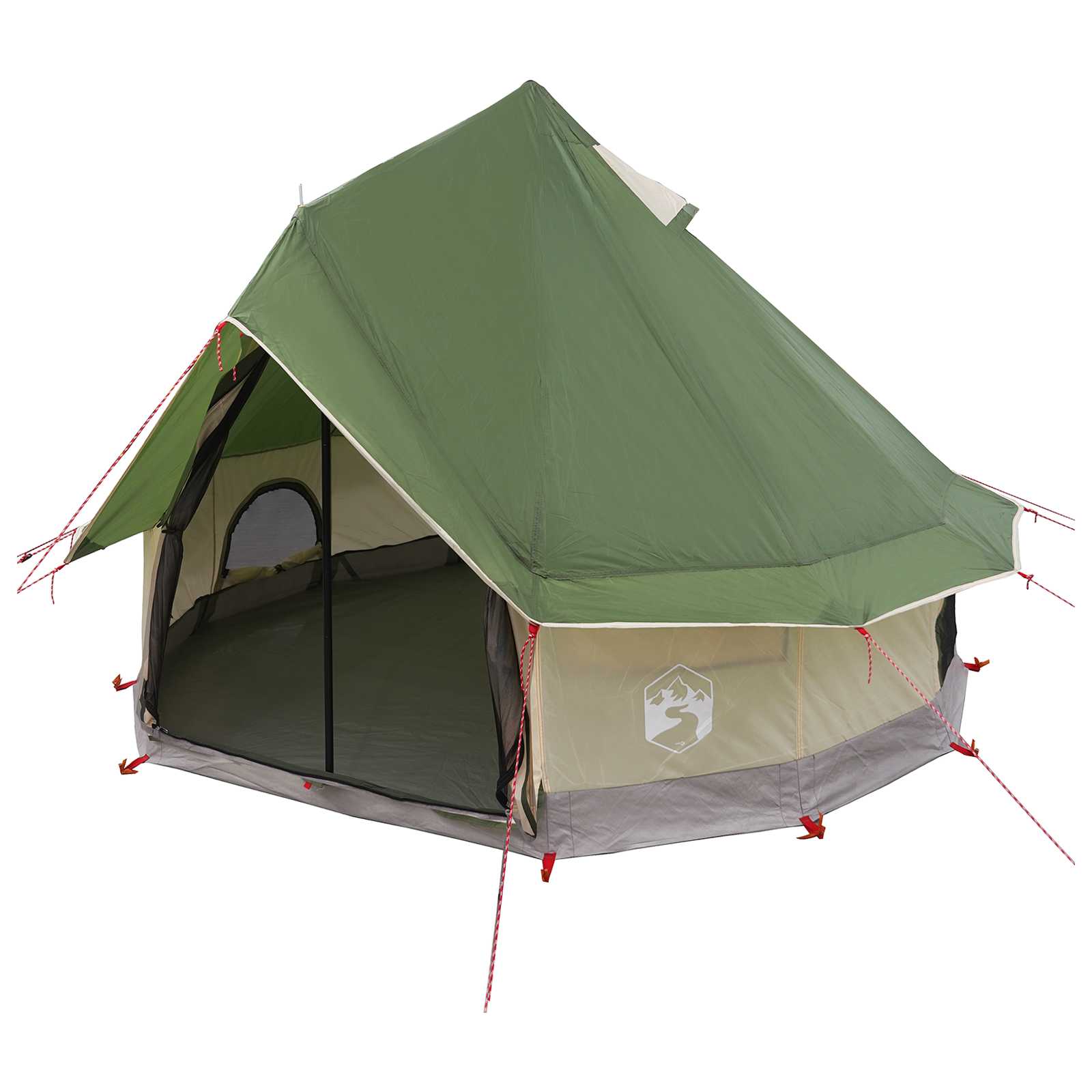 Tenda Tipi 4 persona Verde Poliestere e Acciaio