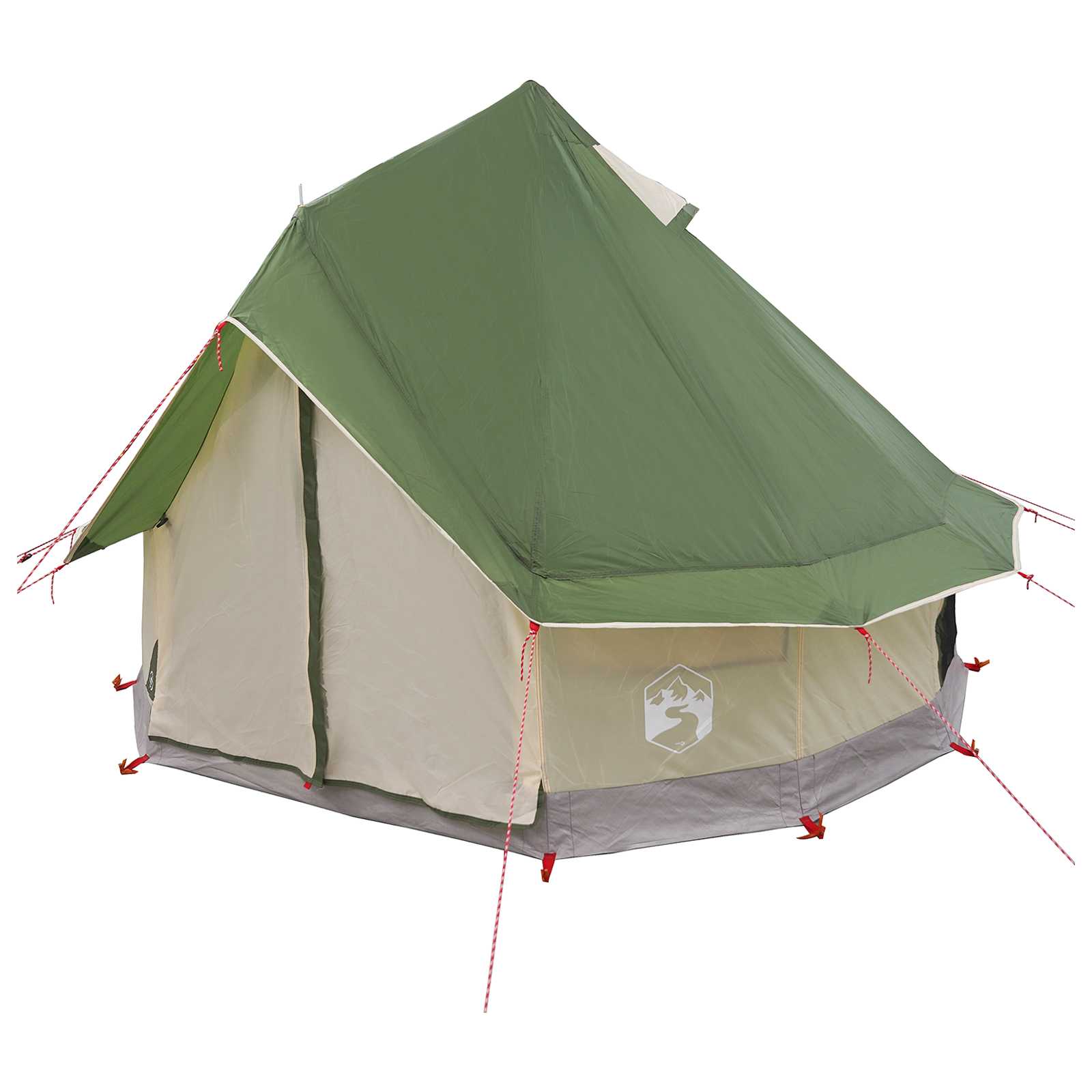Tenda Tipi 4 persona Verde Poliestere e Acciaio