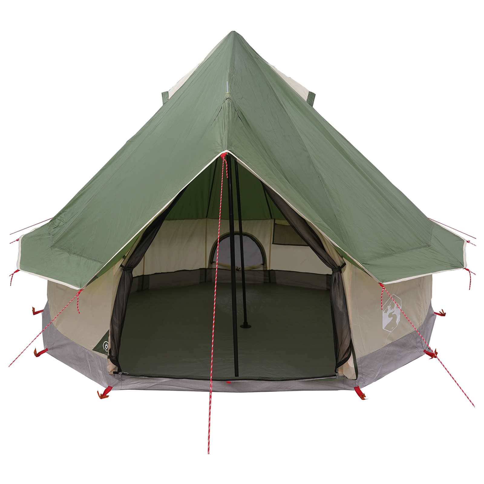 Tenda Tipi 4 persona Verde Poliestere e Acciaio