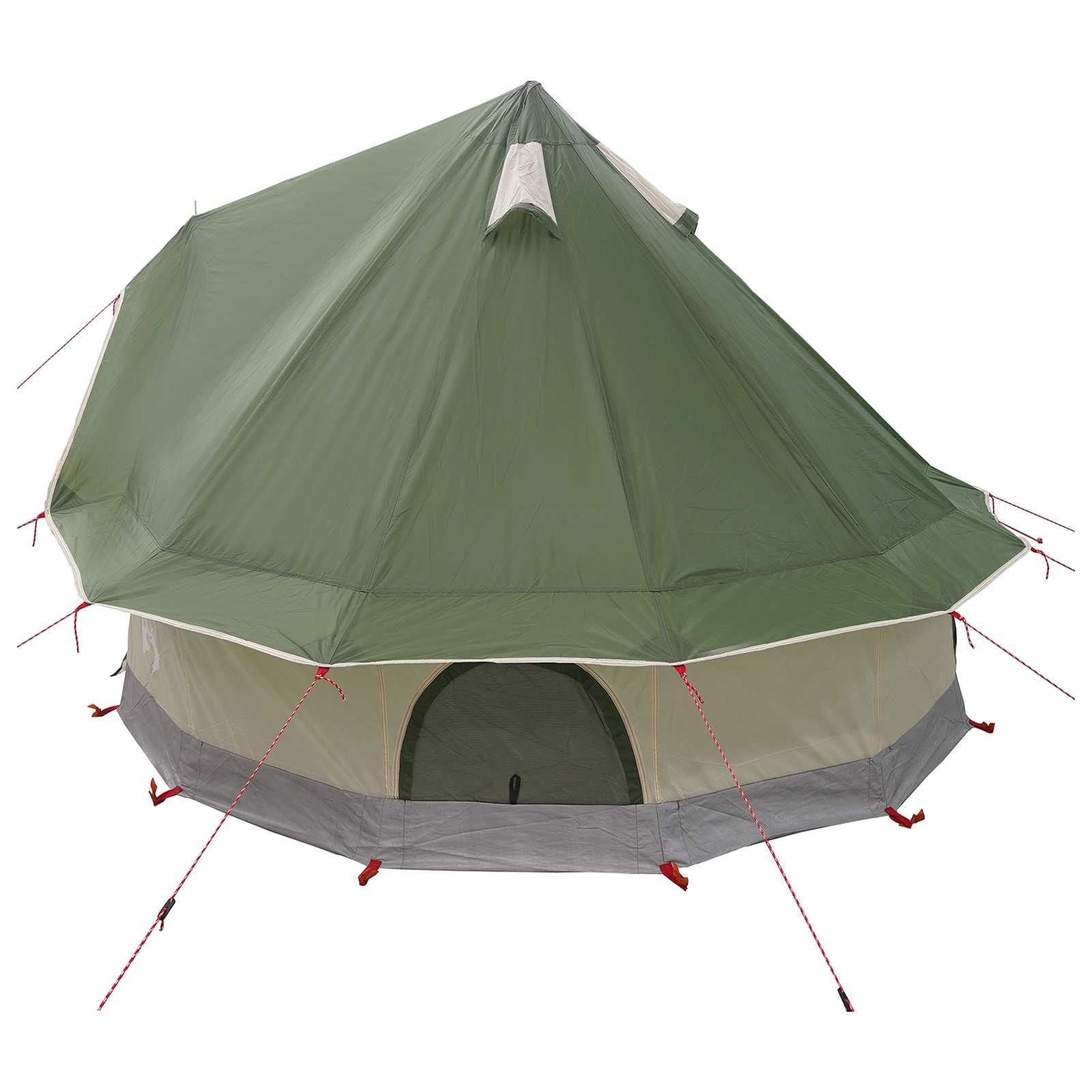 Tenda Tipi 4 persona Verde Poliestere e Acciaio