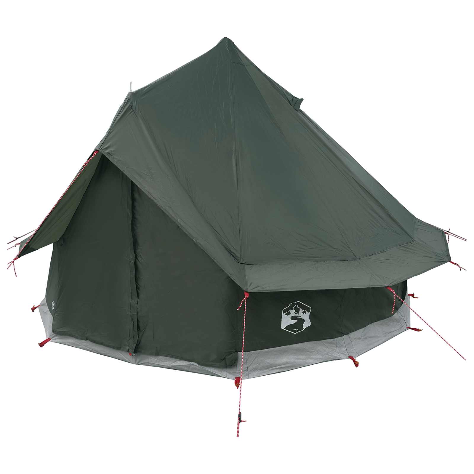 Tenda Tipi 4 persona Verde militare Poliestere e Acciaio