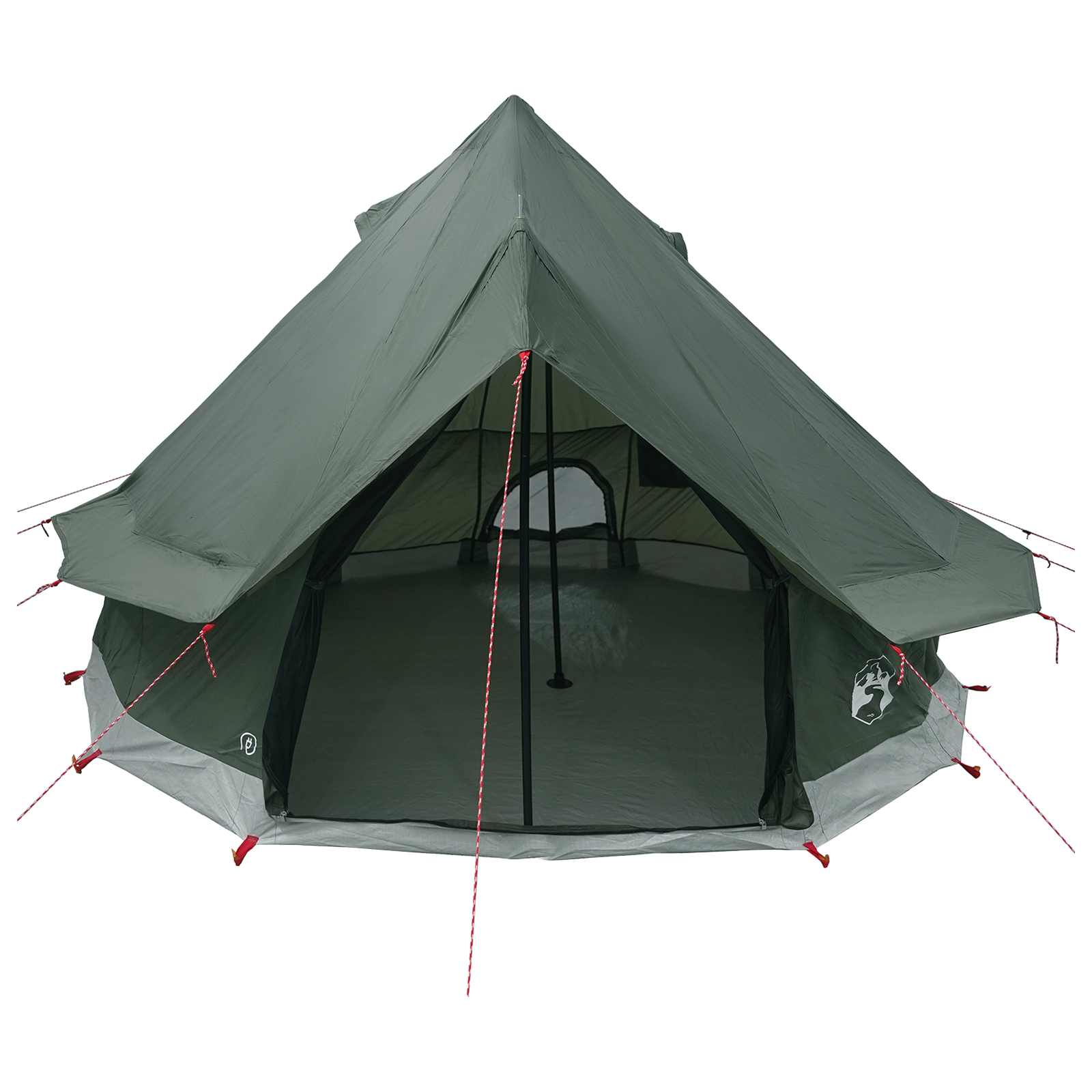Tenda Tipi 4 persona Verde militare Poliestere e Acciaio