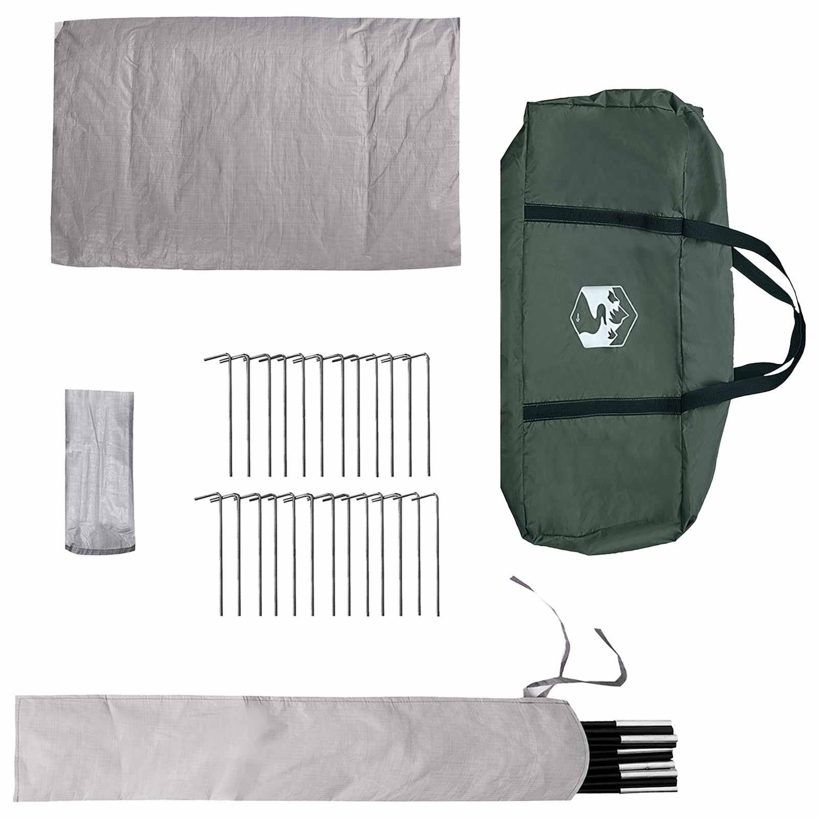 Tenda Tipi 4 persona Verde militare Poliestere e Acciaio
