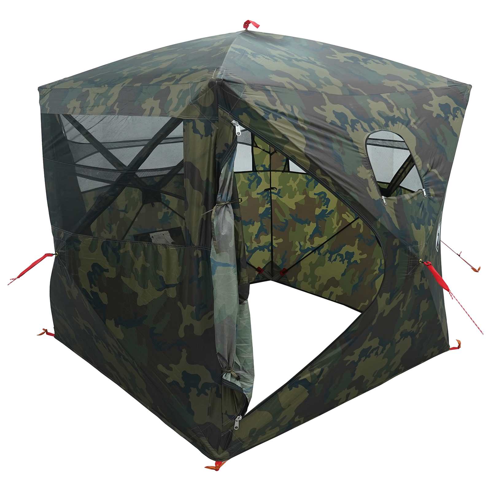 Tenda da Caccia Mimetico 2 persone Poliestere e Acciaio