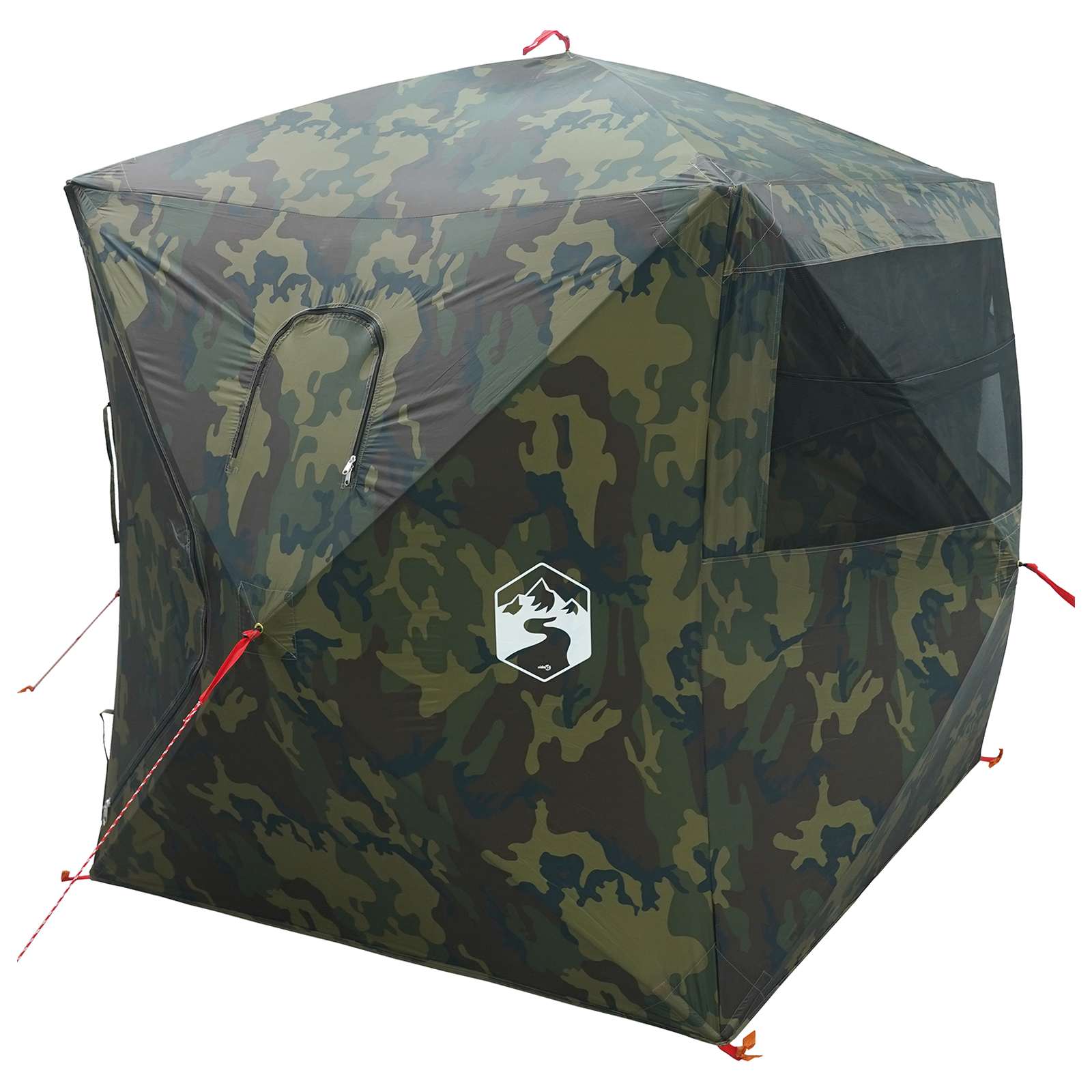 Tenda da Caccia Mimetico 2 persone Poliestere e Acciaio