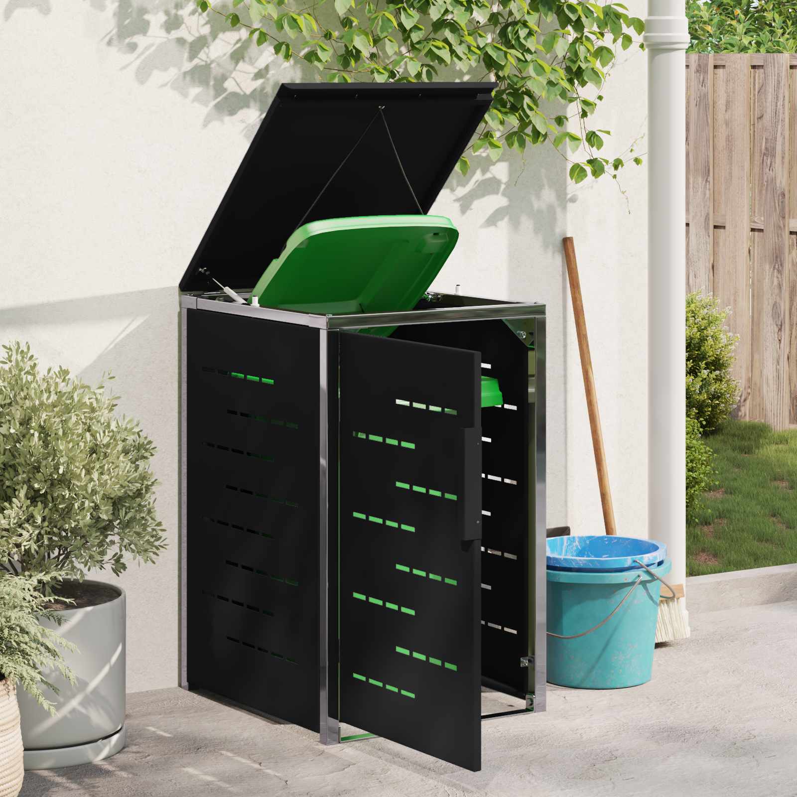 Stoccaggio contenitore a ruote for 1 Bin 240L Nero