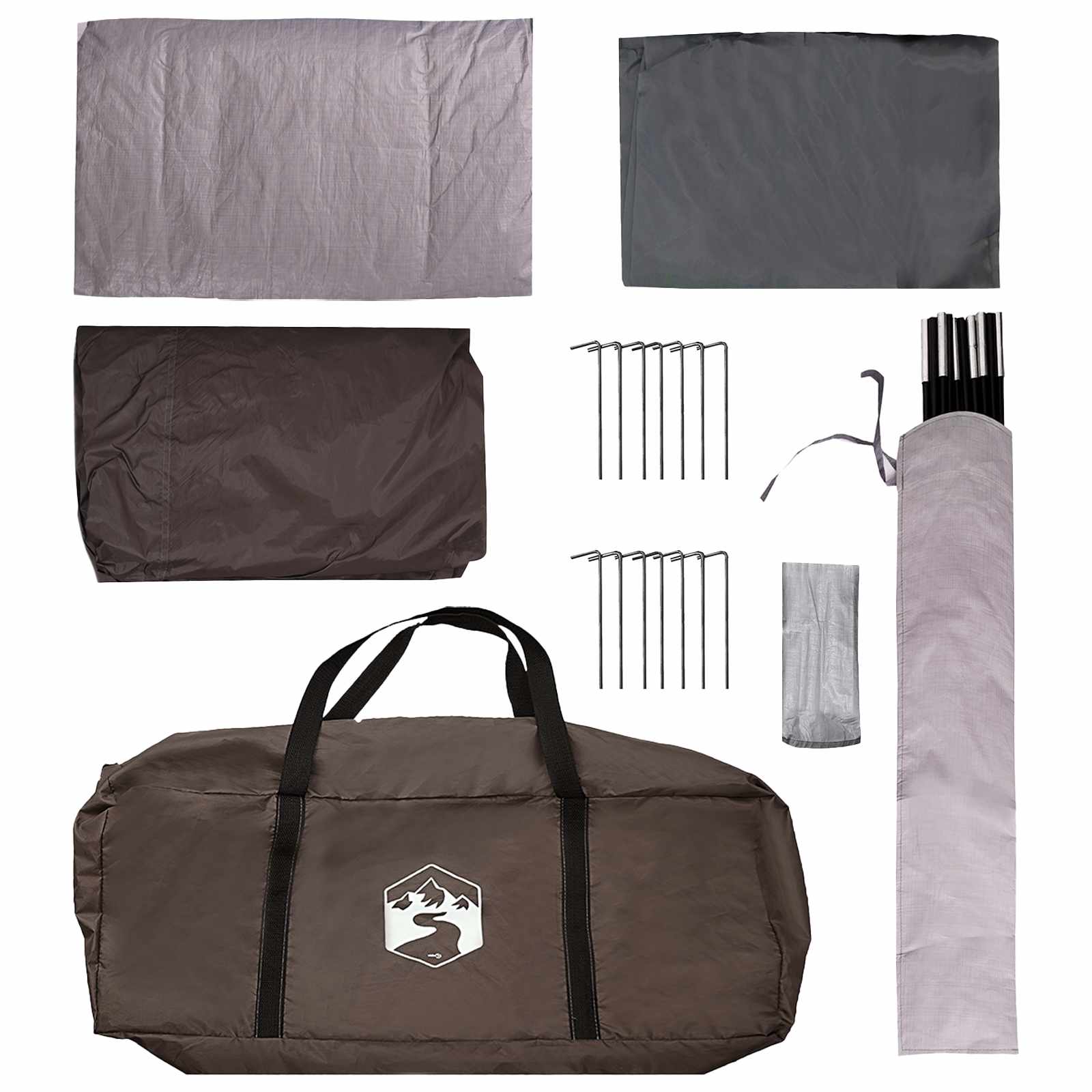Tenda Familiare 5 persona Marrone Grigio Poliestere