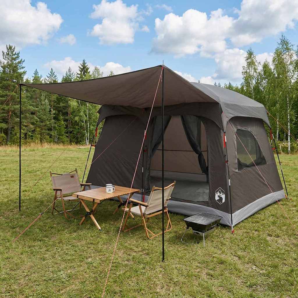 Tenda Familiare 8 persona Marrone Grigio Poliestere