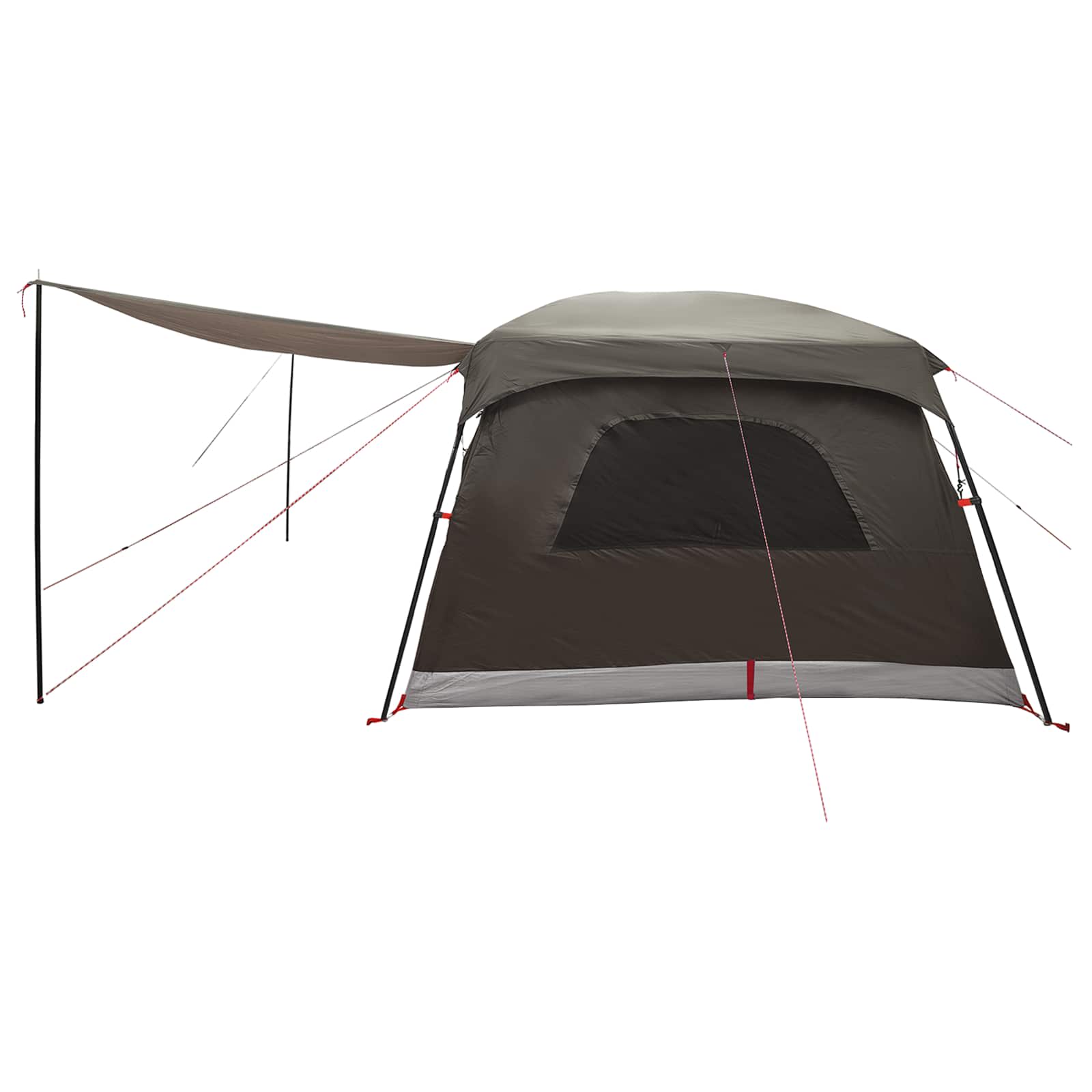 Tenda Familiare 16 persona Marrone Grigio Poliestere e Acciaio