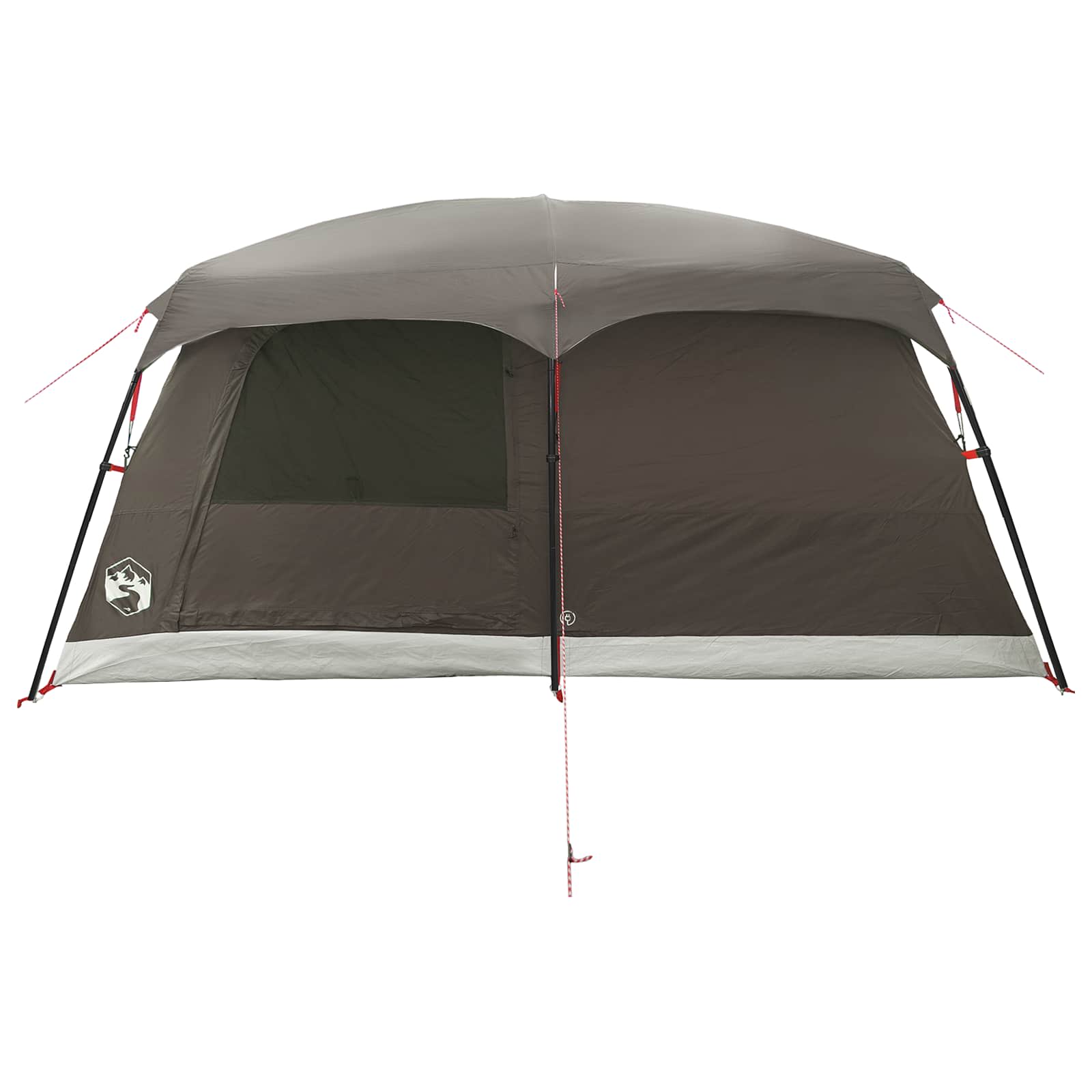 Tenda Familiare 16 persona Marrone Grigio Poliestere e Acciaio
