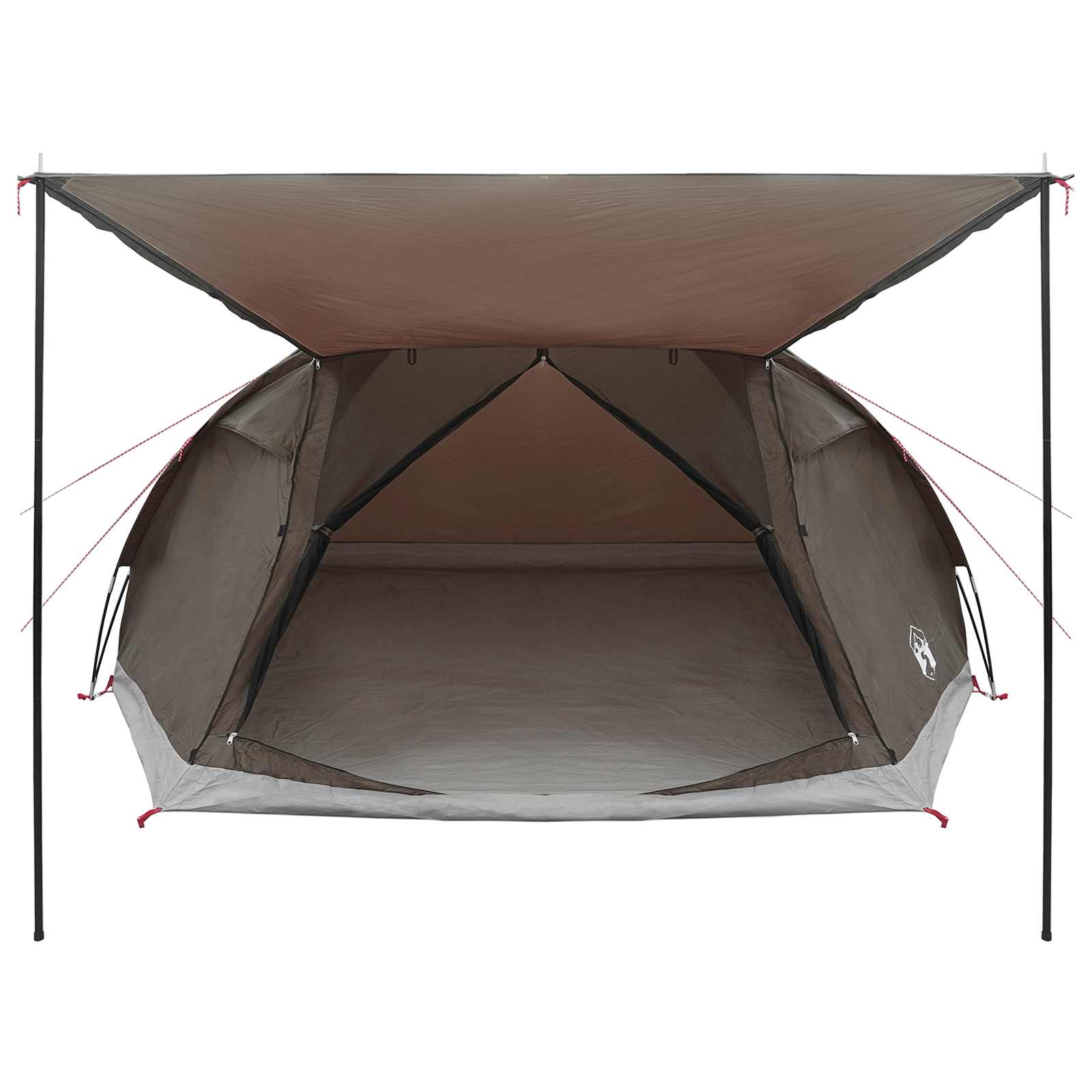 Tenda Capanna 8 persona Marrone grigio Poliestere e Acciaio