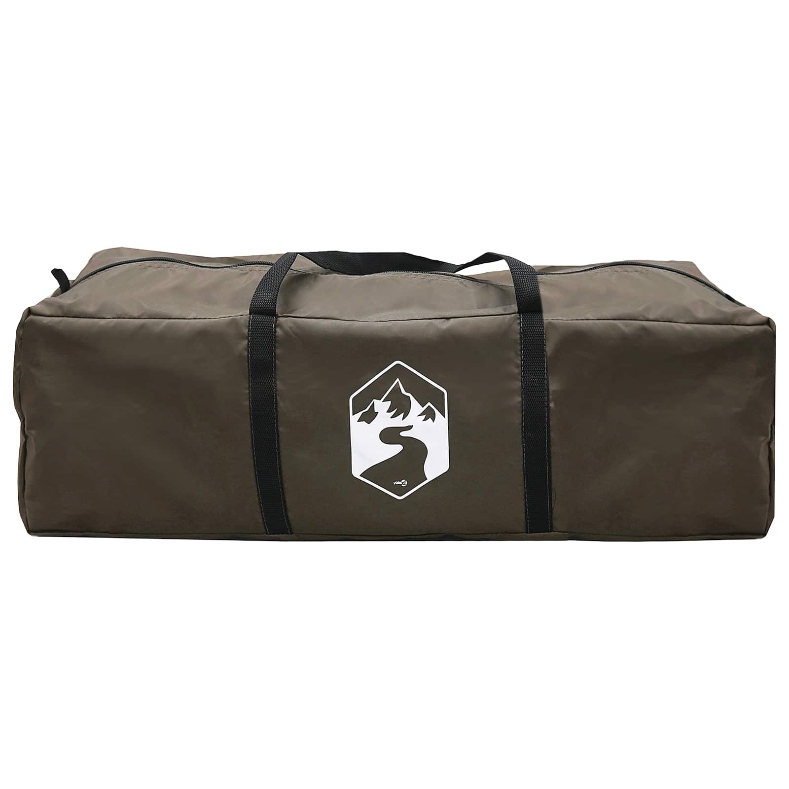 Tenda Capanna 8 persona Marrone grigio Poliestere e Acciaio