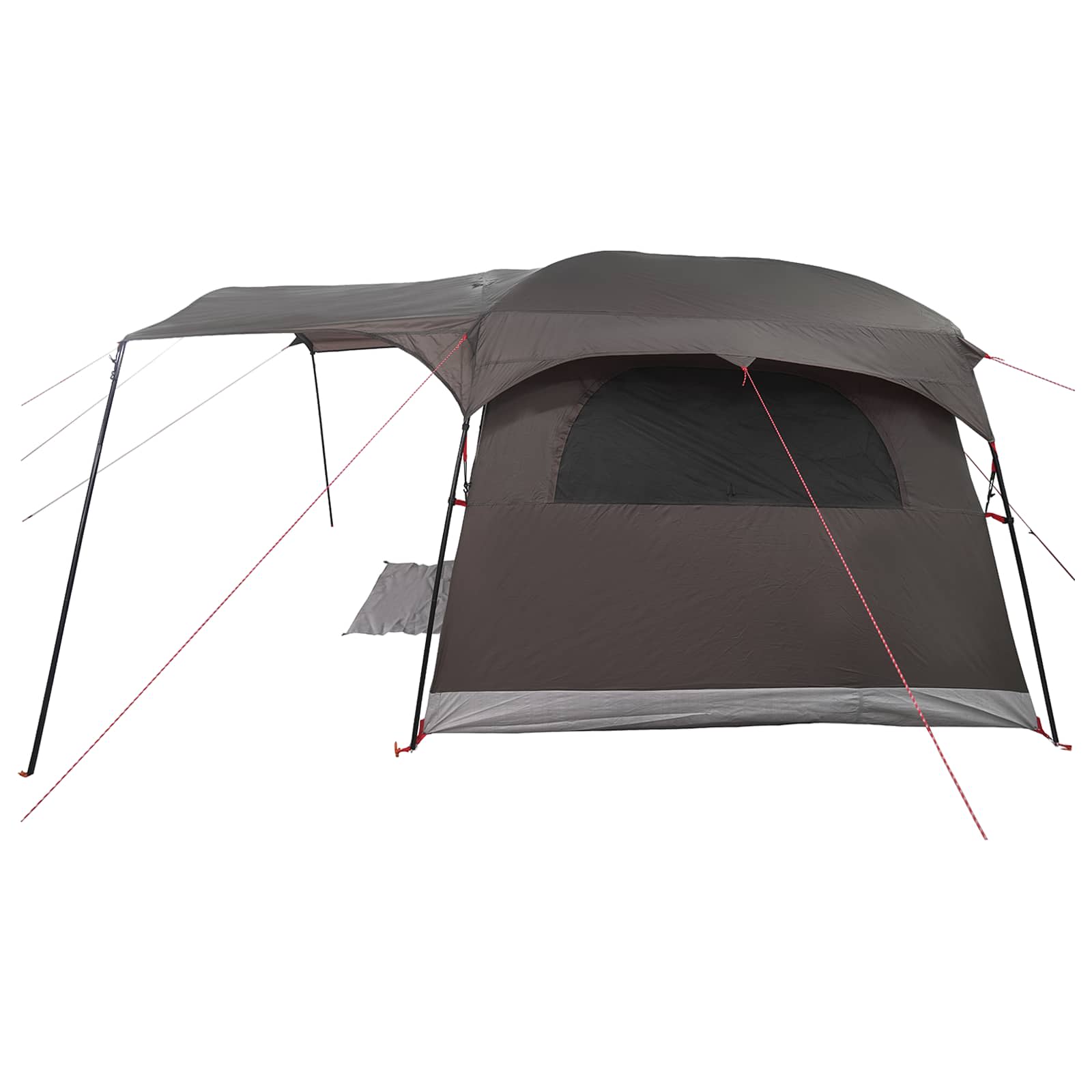 Tenda a tunnel 10 persona Marrone Grigio Poliestere e Acciaio