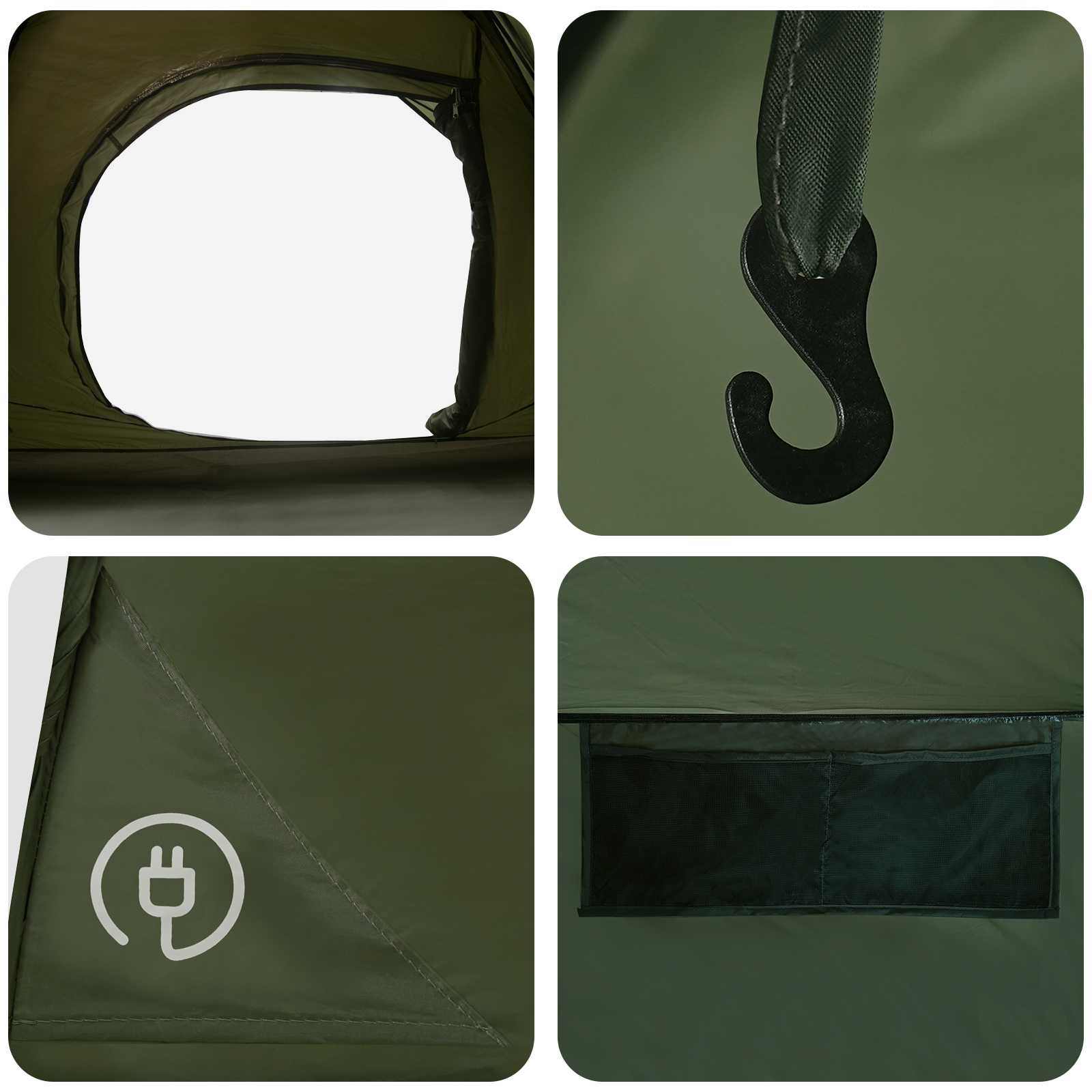 Tenda Istantanea Verde Oliva 305 x 215 x 140 cm