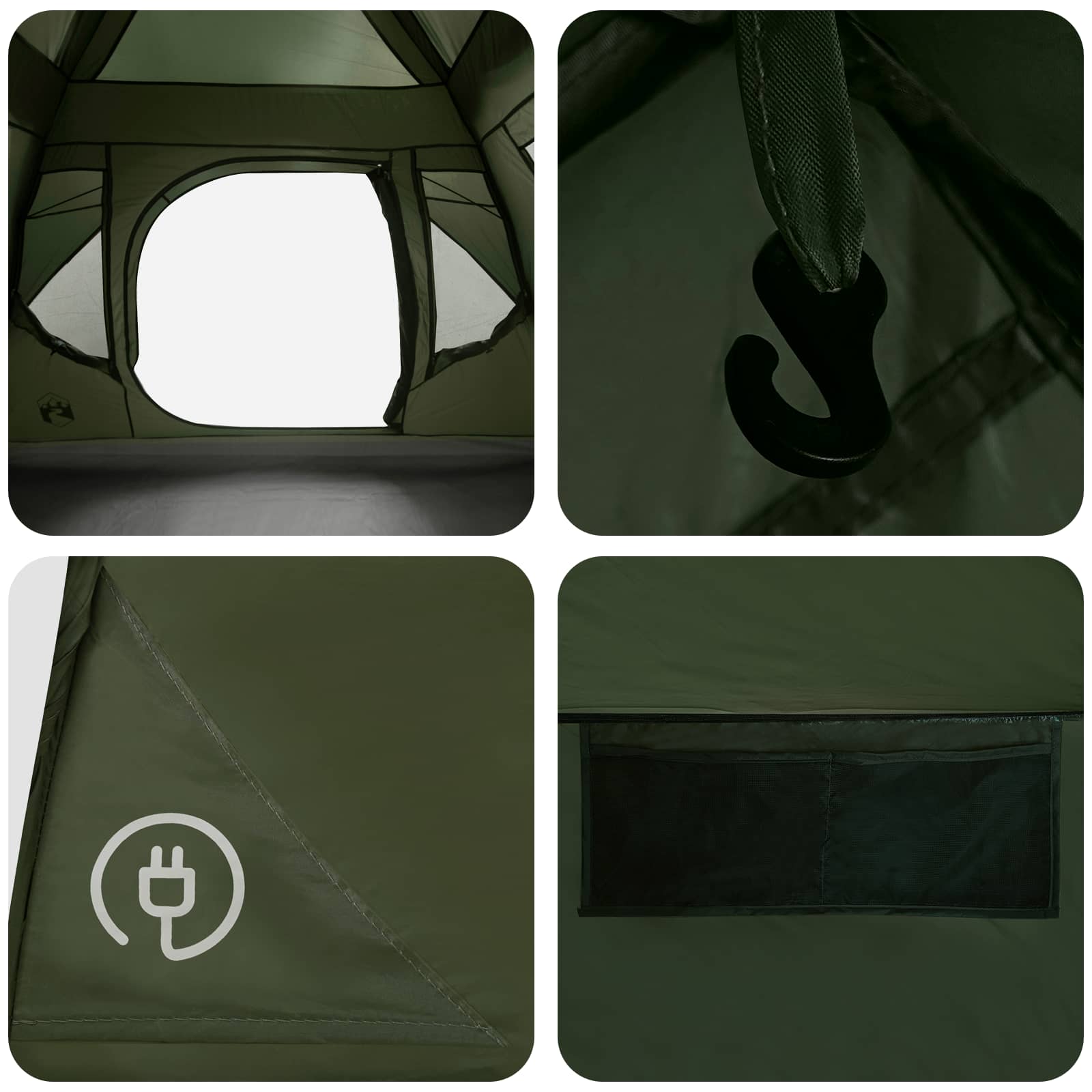 Tenda Istantanea Verde Oliva 305 x 275 x 190 cm
