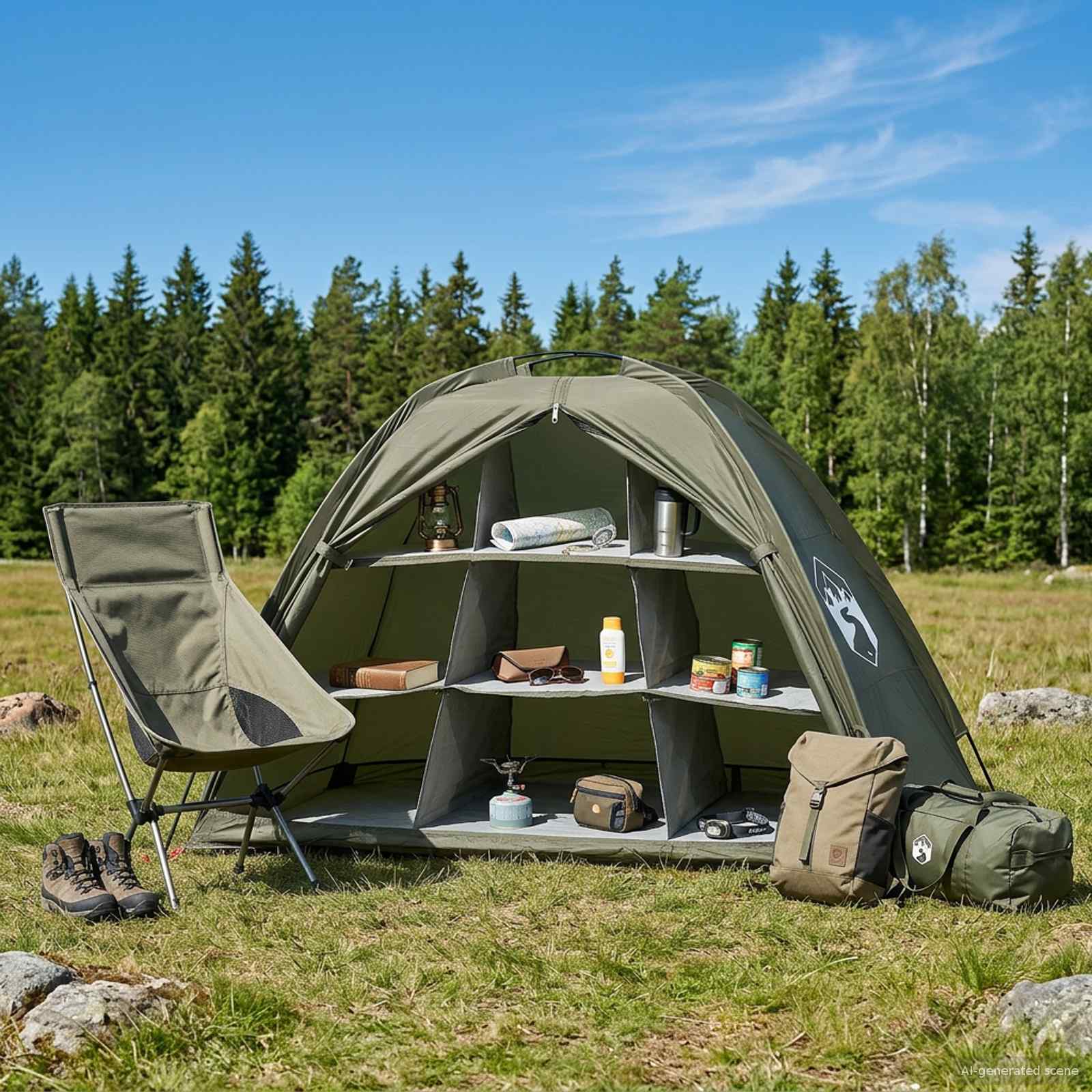 Tenda di stoccaggio Verde Oliva 120 x 50 x 70 cm
