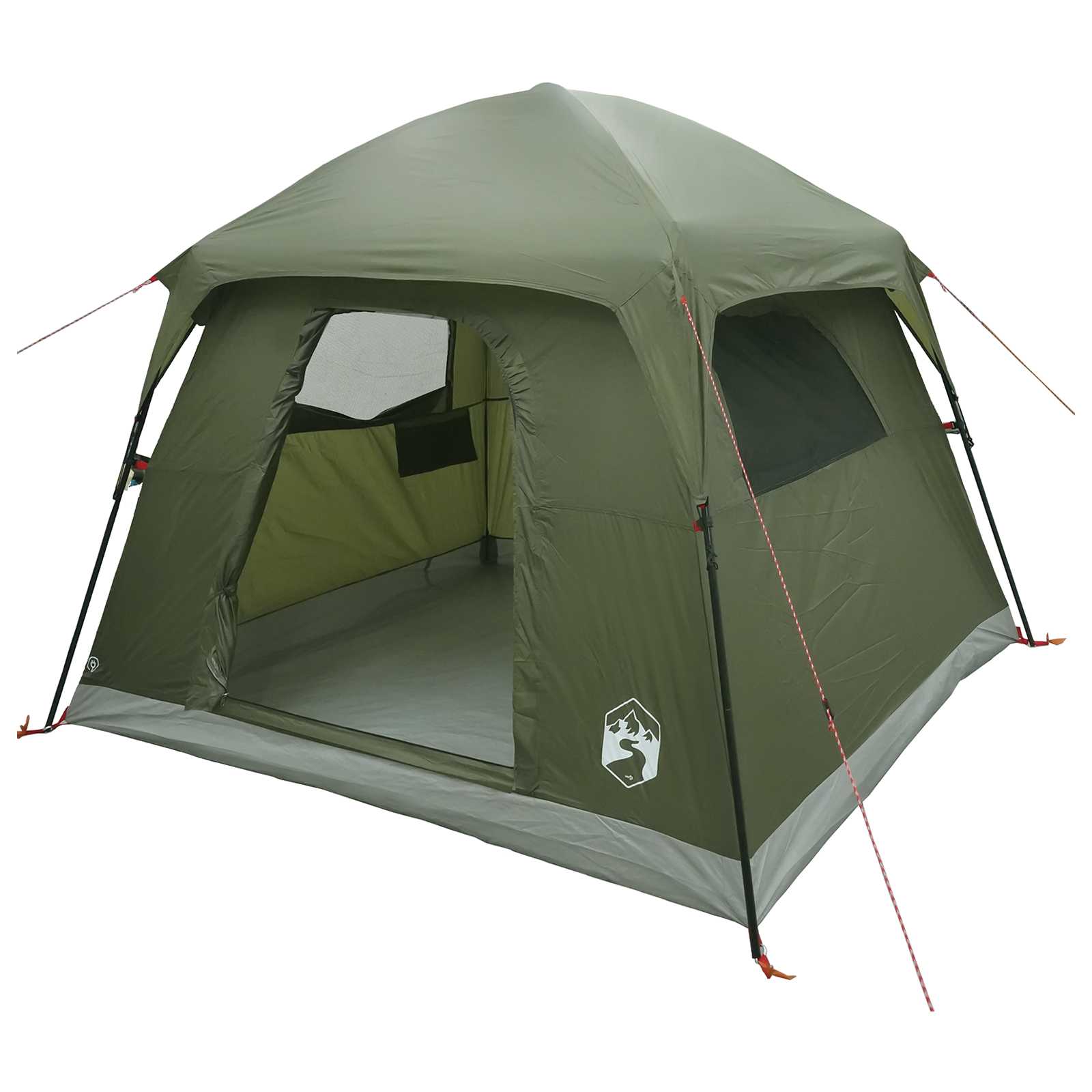 Tenda Capanna 4 persona Verde Oliva Poliestere e Acciaio
