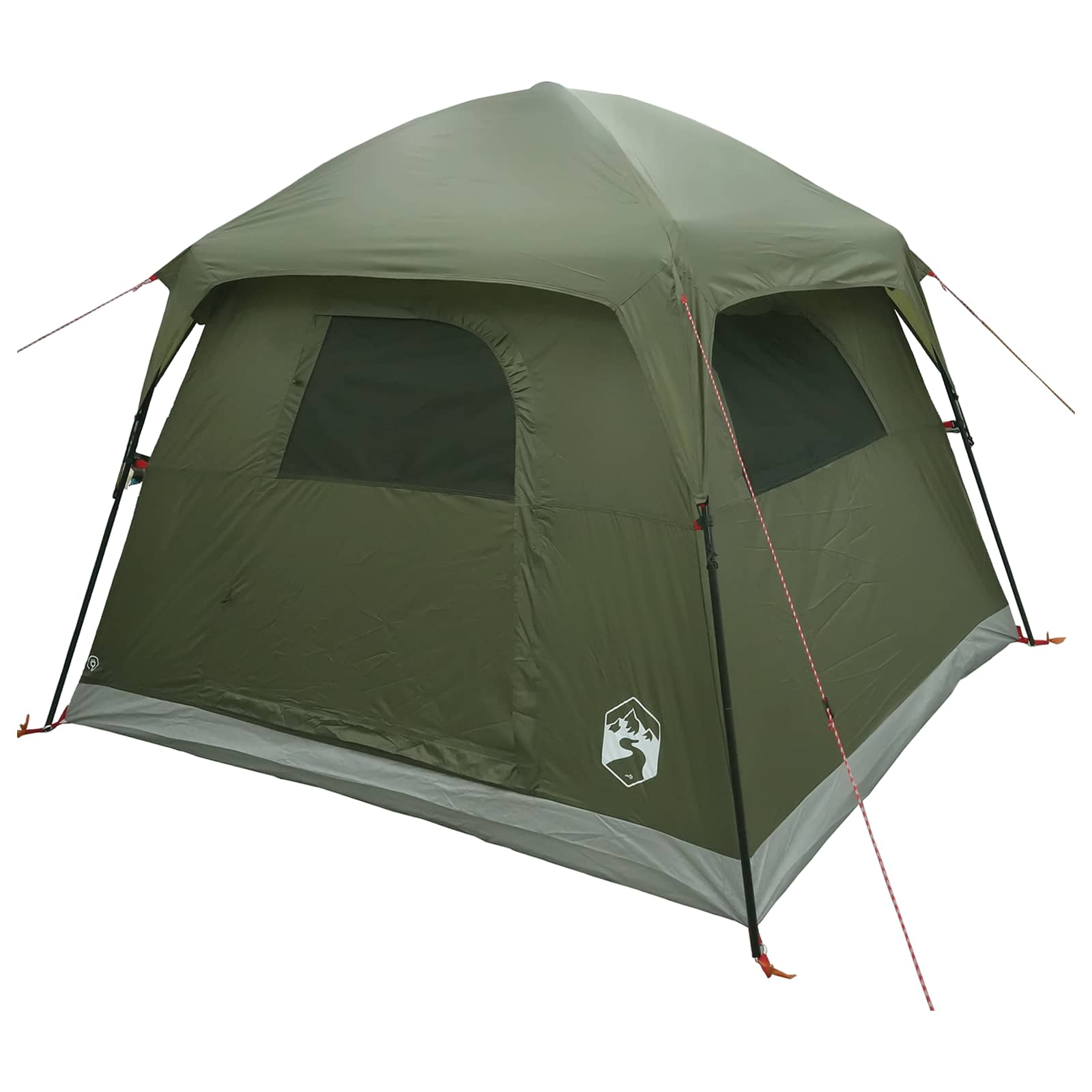 Tenda Capanna 4 persona Verde Oliva Poliestere e Acciaio