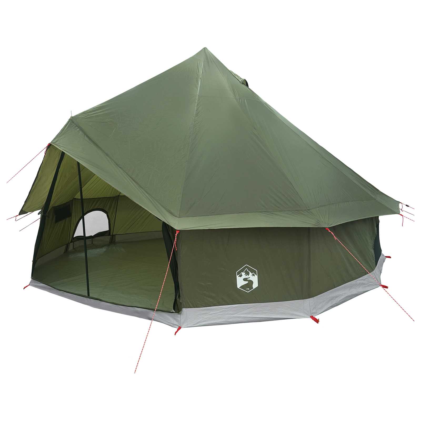 Tenda Tipi 6 persona Verde militare Poliestere e Acciaio