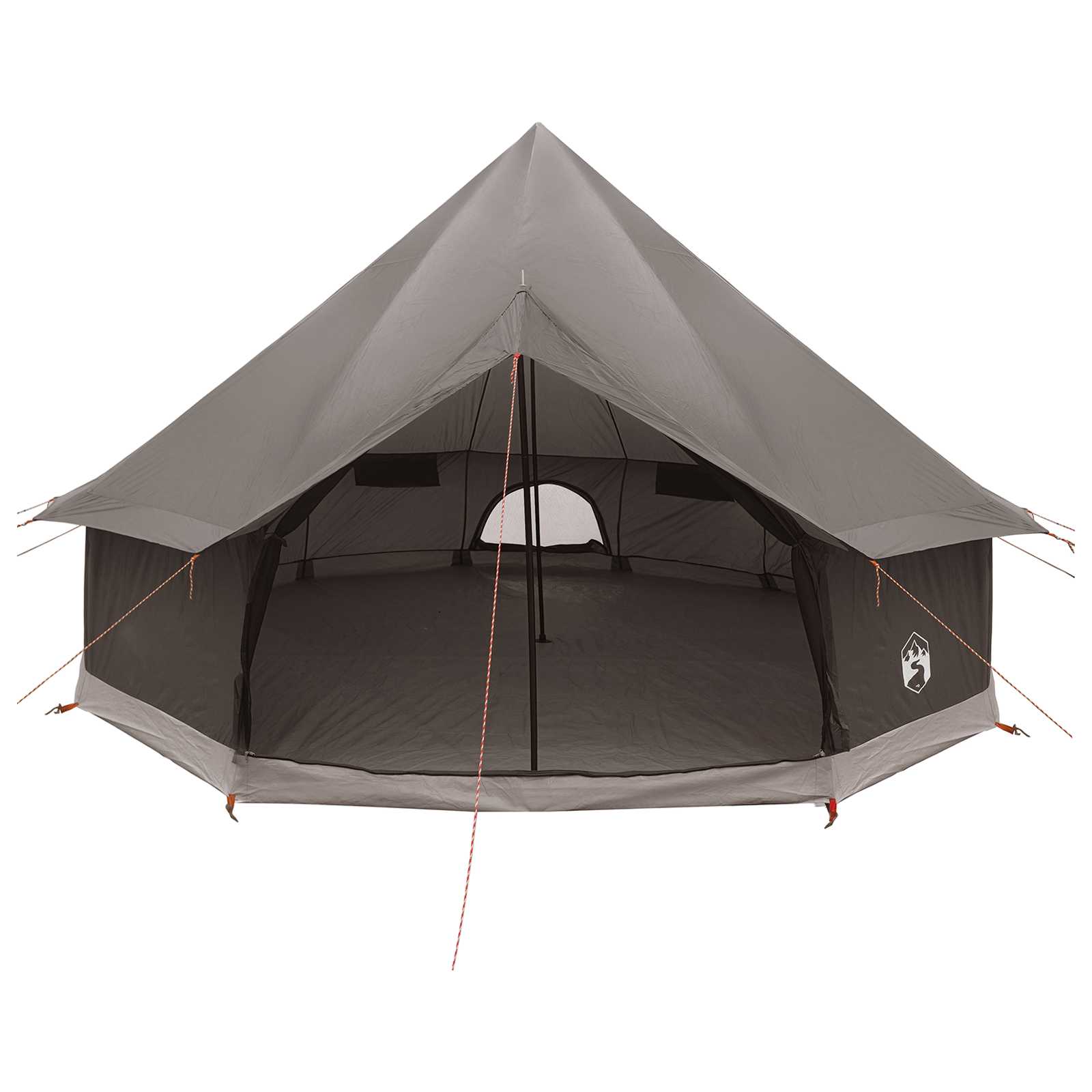 Tenda Tipi 6 persona Marrone Grigio Poliestere e Acciaio