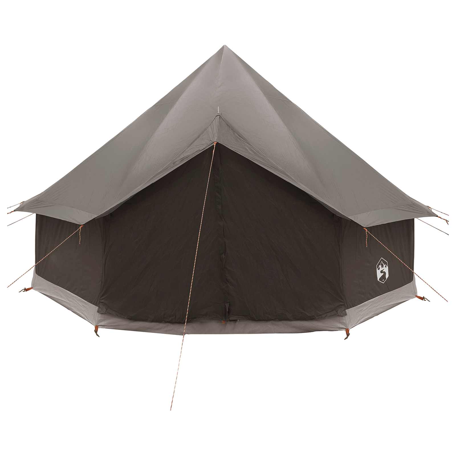 Tenda Tipi 6 persona Marrone Grigio Poliestere e Acciaio
