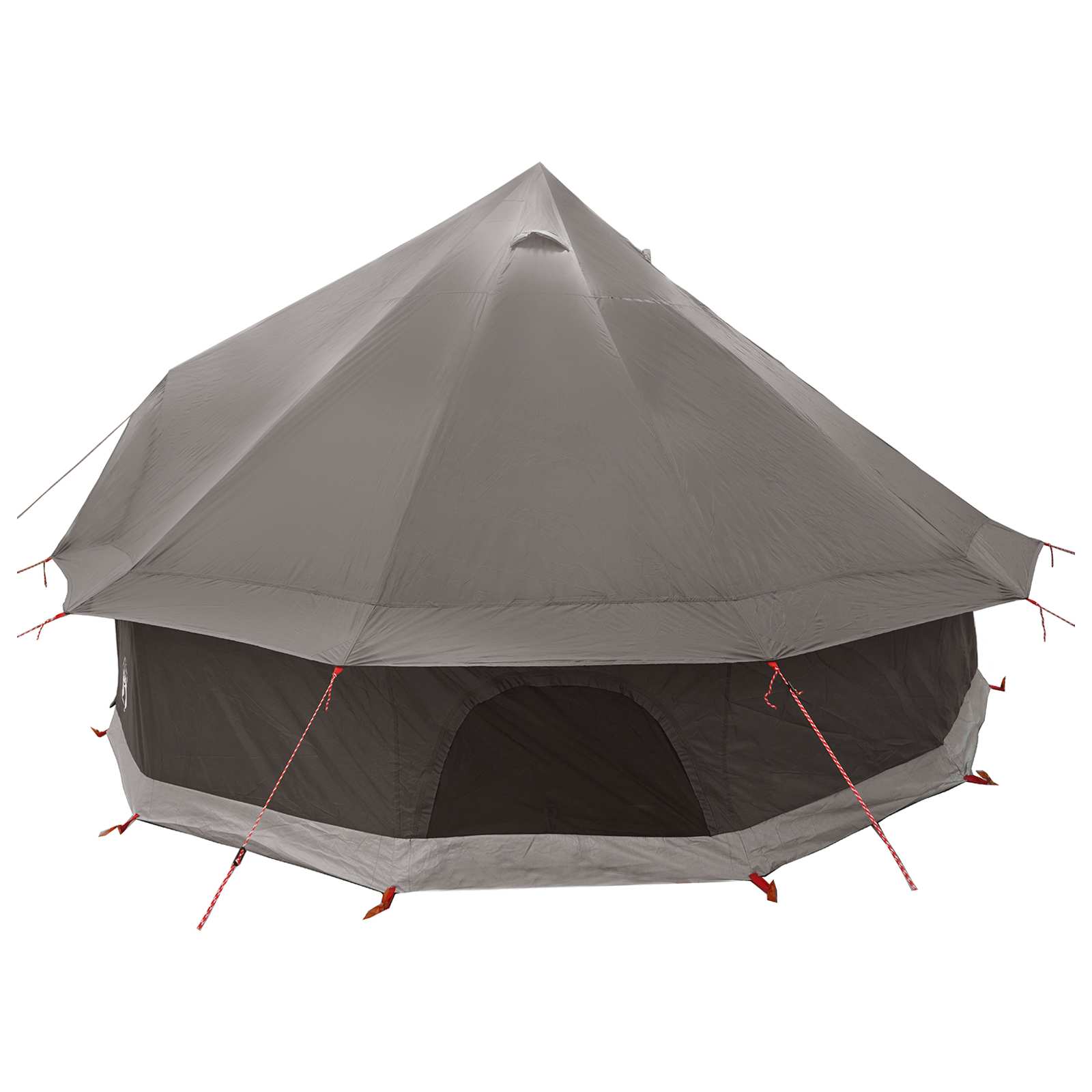 Tenda Tipi 6 persona Marrone Grigio Poliestere e Acciaio