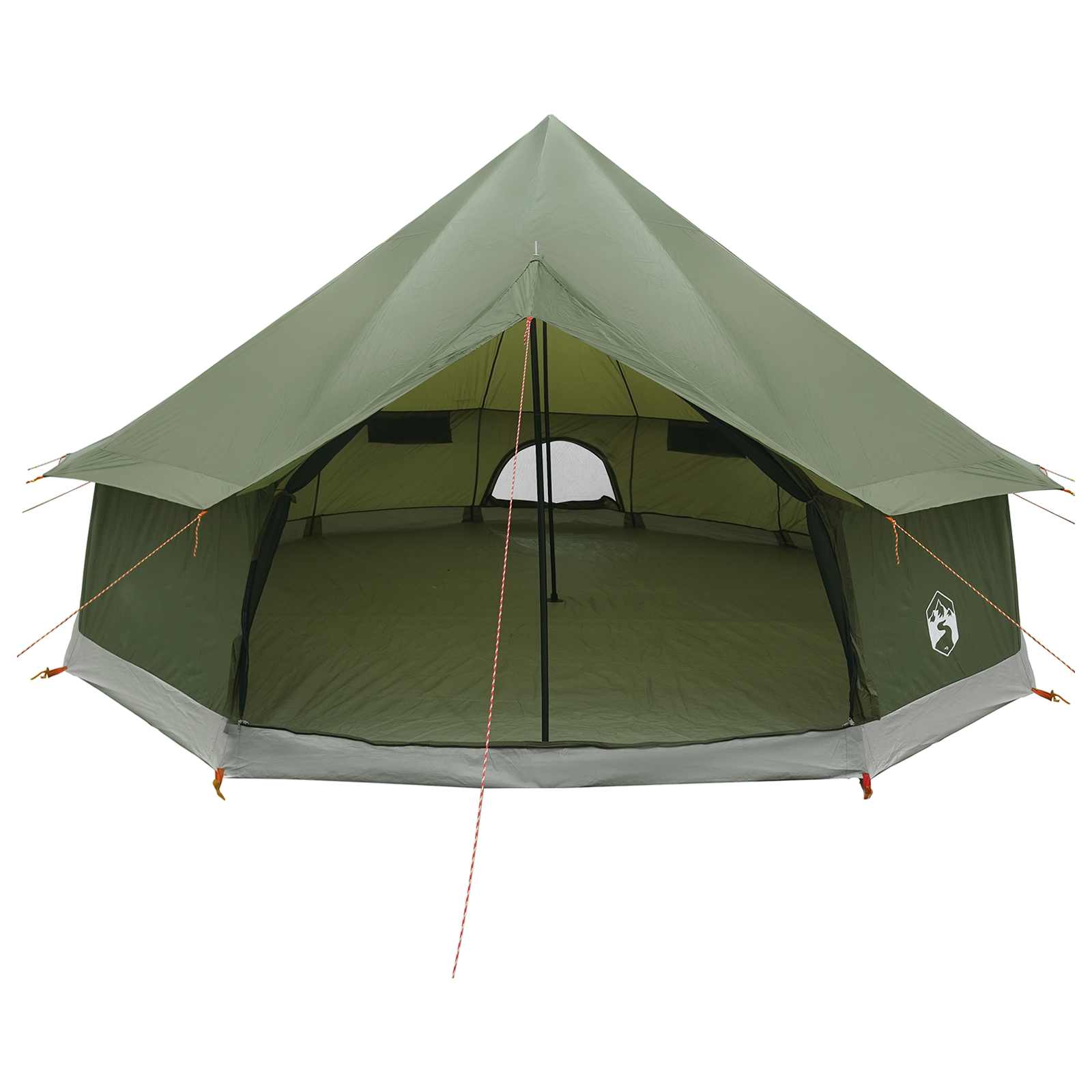 Tenda Tipi 8 persona Verde militare Poliestere e Acciaio