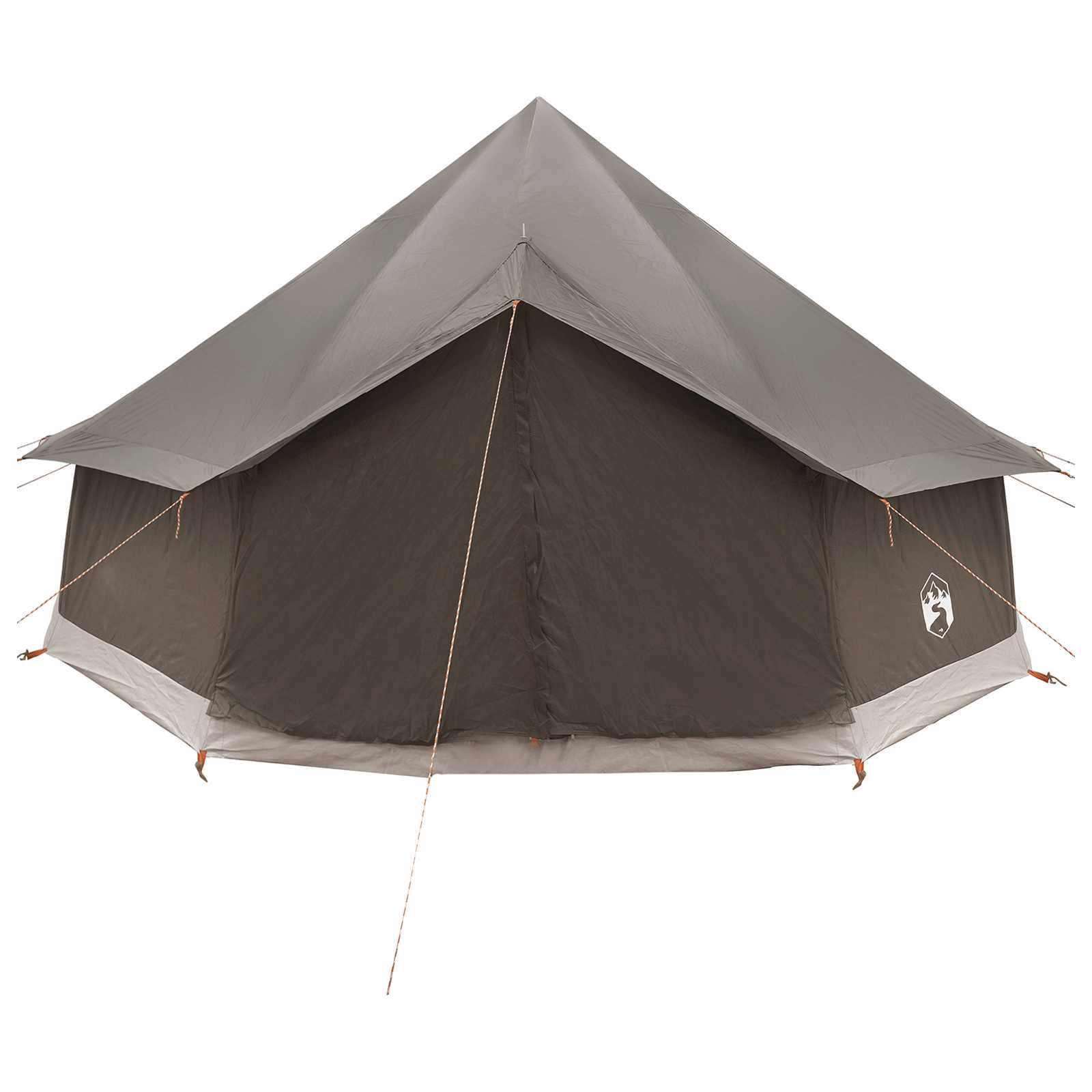 Tenda Tipi 8 persona Marrone Grigio Poliestere e Acciaio
