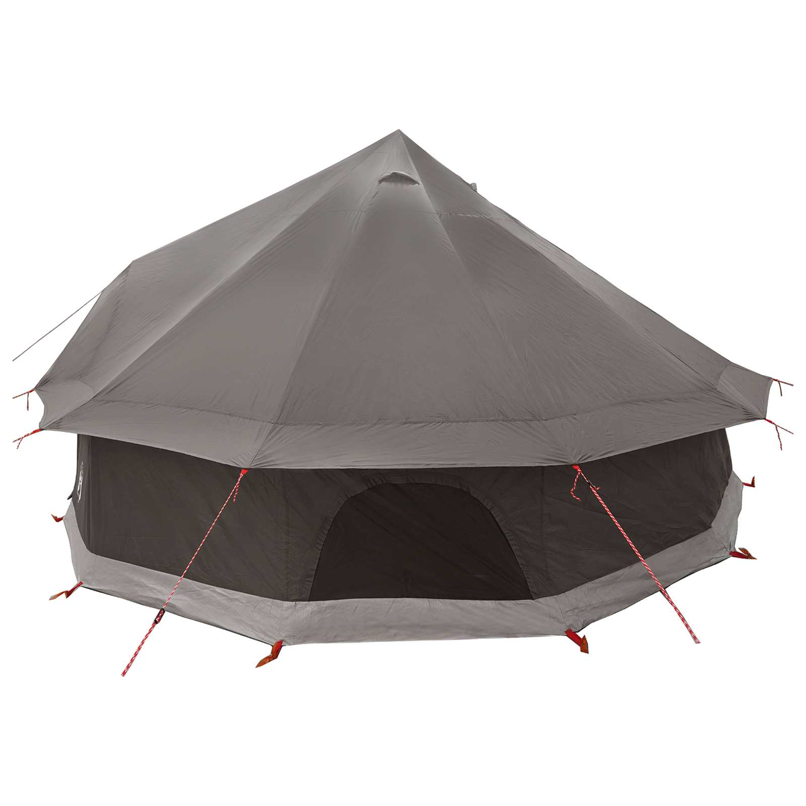 Tenda Tipi 8 persona Marrone Grigio Poliestere e Acciaio