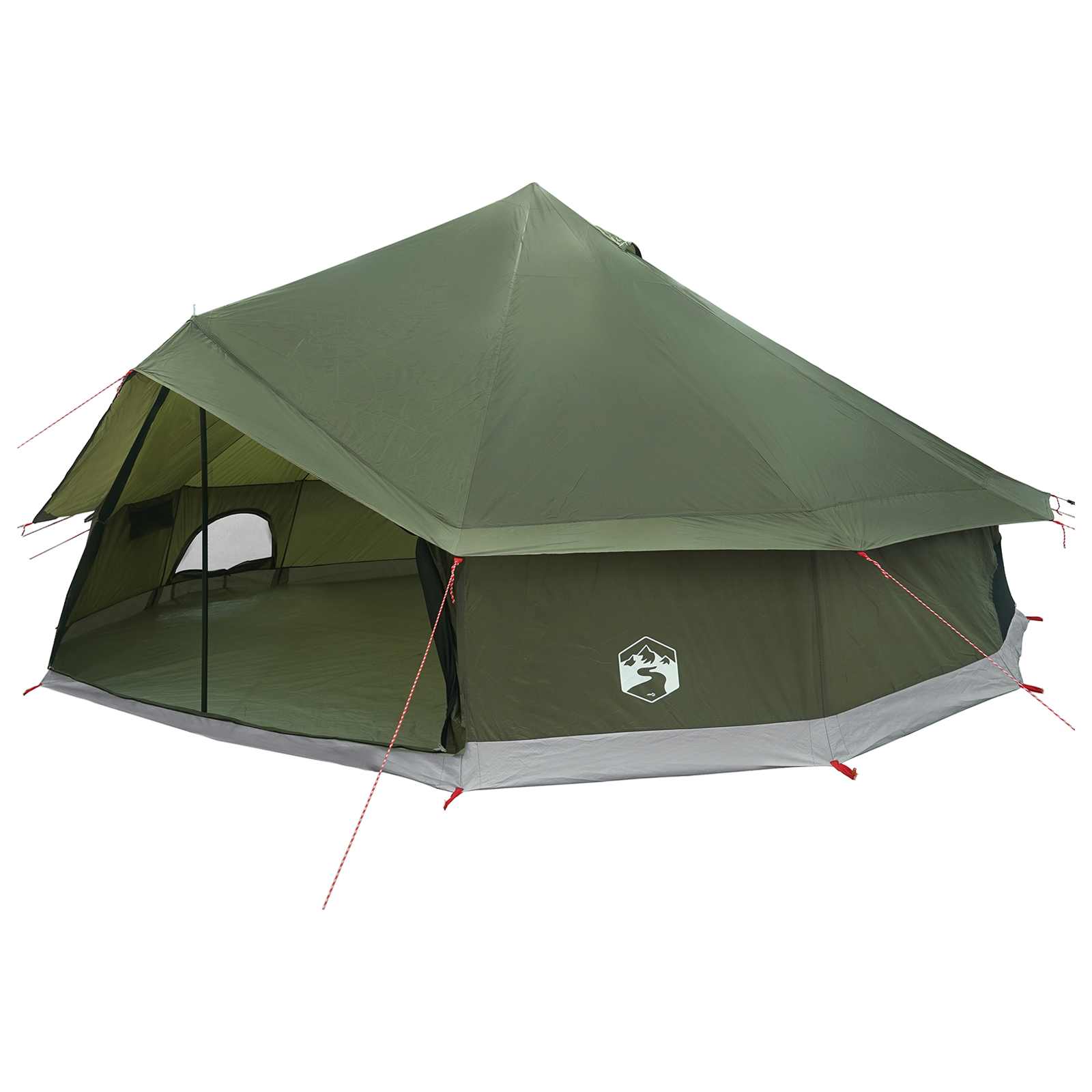 Tenda Tipi 12 persona Verde militare Poliestere e Acciaio