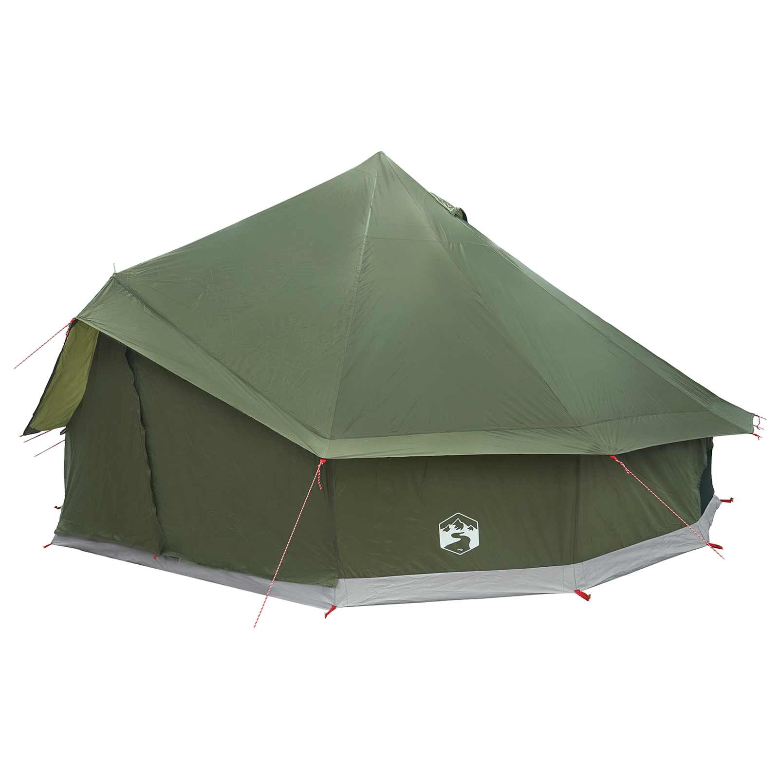 Tenda Tipi 10 persona Verde militare Poliestere e Acciaio