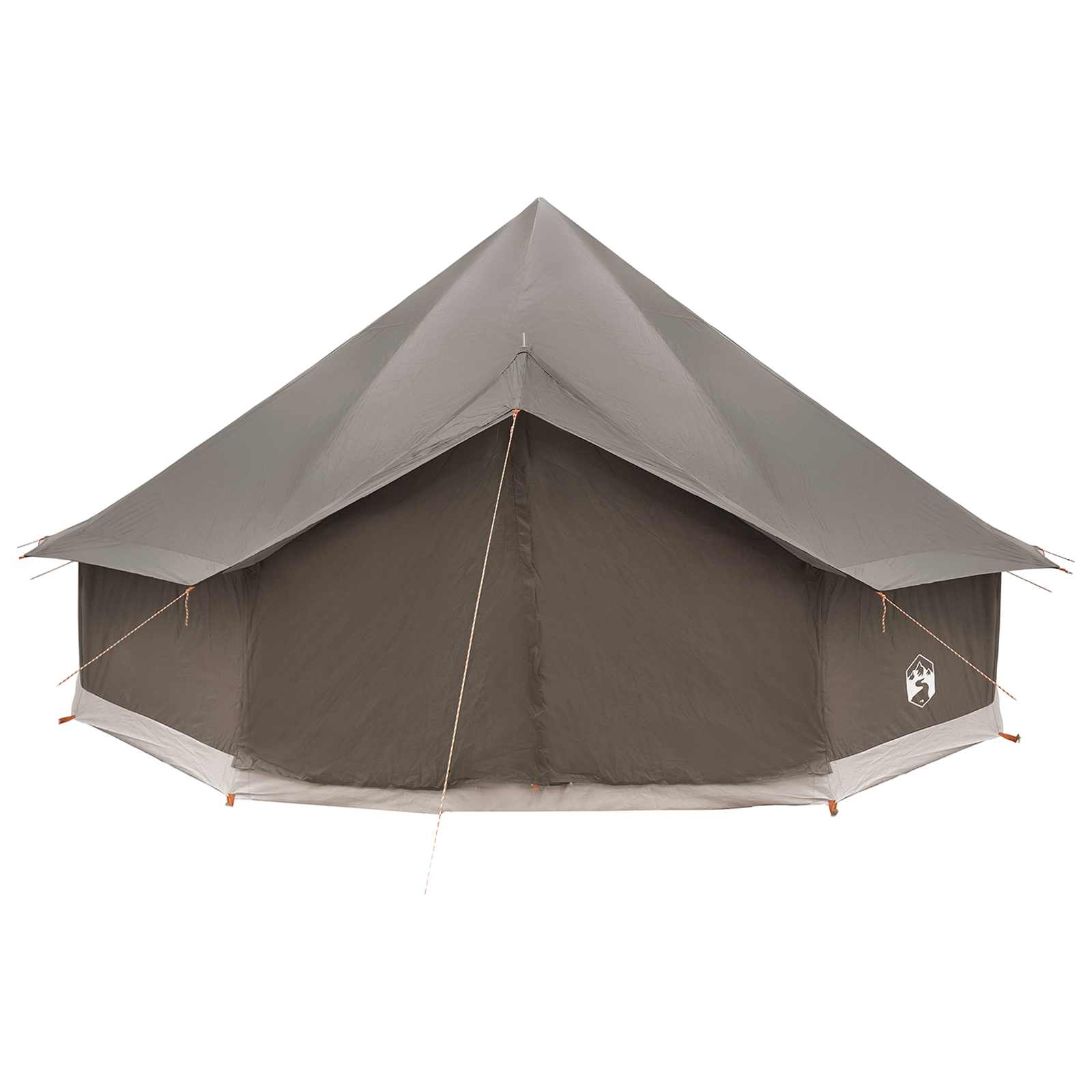 Tenda Tipi 10 persona Marrone Grigio Poliestere e Acciaio